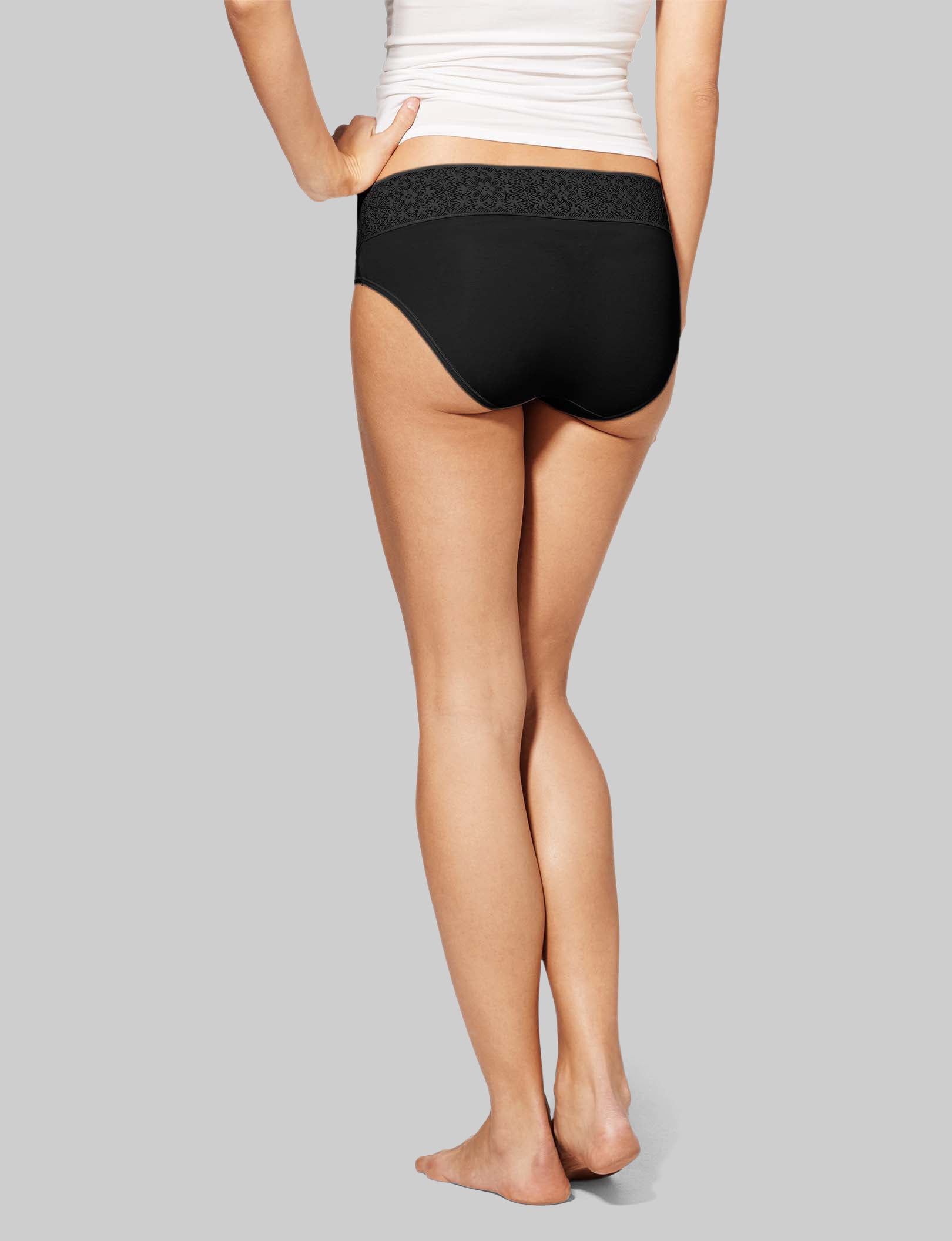 Breathable Cotton Women's Underwear with Lace Waistband - Soft & Comfortable Panties for Everyday Wear, Sleep & Lounge