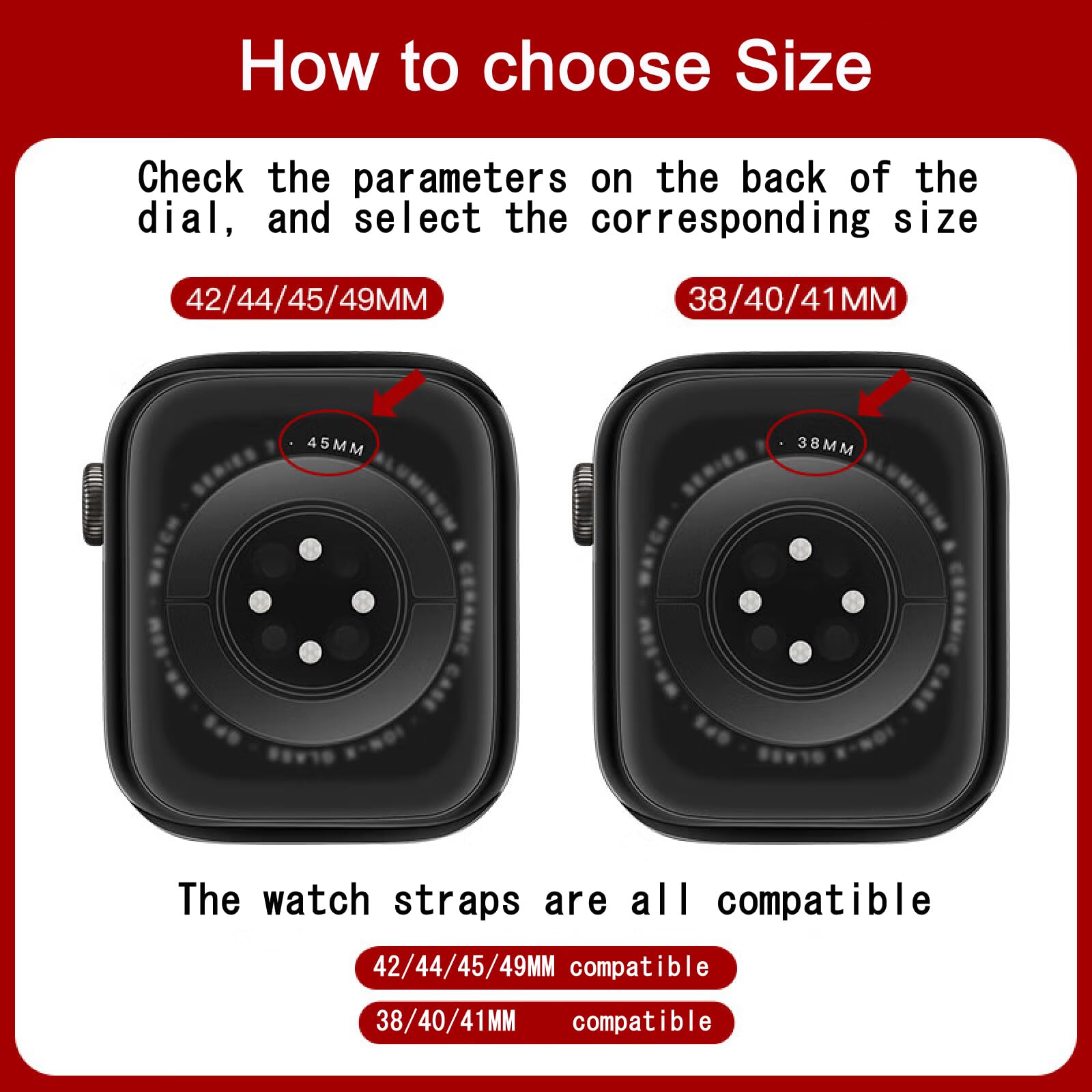Premium Soft Silicone Sport Band for Apple Watch Series 9/8/7/6/5/4/3/2/1/SE/Ultra - 38mm 40mm 41mm 42mm 44mm 45mm 49mm Waterproof Replacement Strap - Ideal for Running, Swimming & Everyday Wear