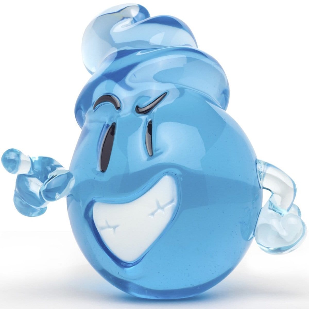 Sket One Dripple Blue Resin Art Sculpture - Unique Handmade Home Decor for Living Room, Office & Gift Giving