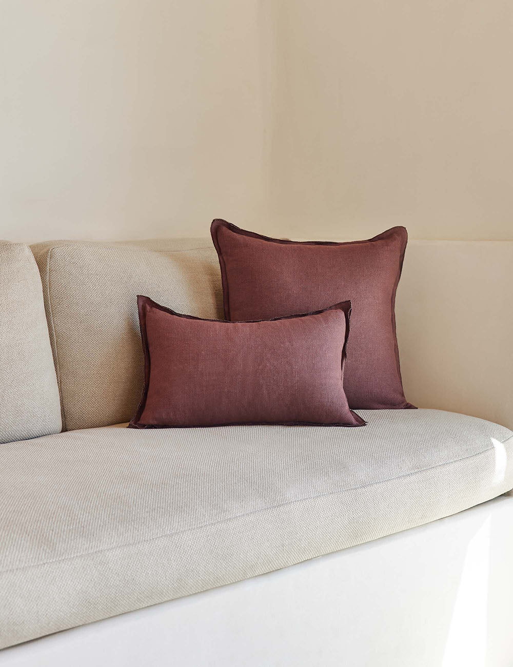 Arlo Linen Pillow - 100% Natural Linen Cover, Breathable & Hypoallergenic - Perfect for Bedroom, Living Room & Nursery Decor