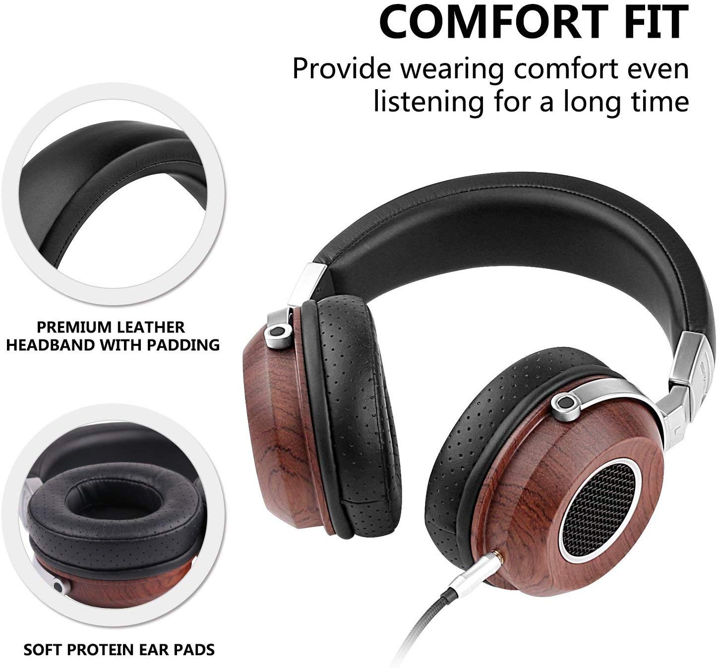 Sivga SV004 Open Back Over-Ear Headphones - High-Fidelity Audiophile Sound for Home & Studio Use (Open Box, Packaging May Be Damaged) - Perfect for Music Production, Gaming & Critical Listening
