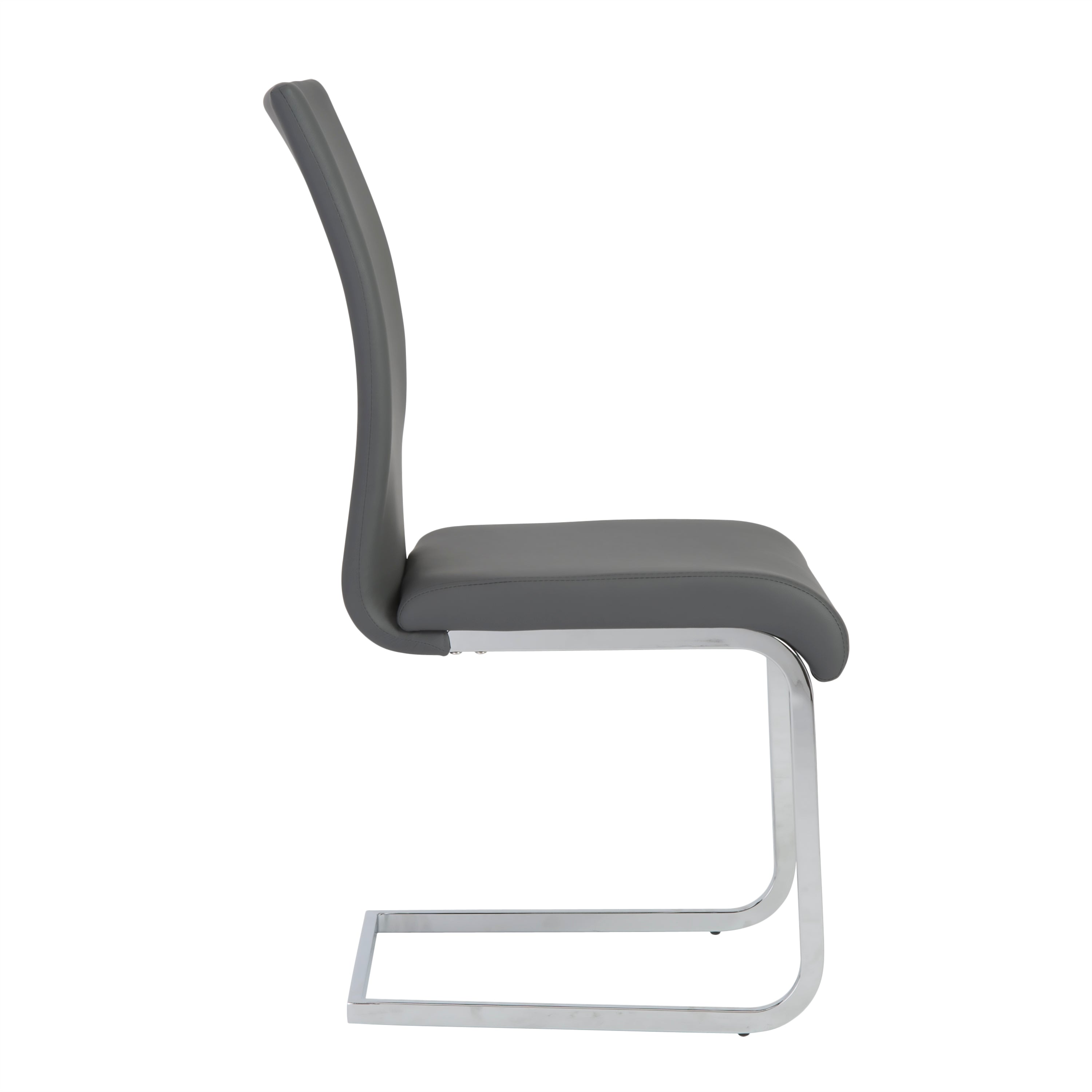 Premium Epifania Dining Leather Chairs Set of 4 - Modern Chrome Legs for Elegant Dining Room & Kitchen Decor - Perfect for Family Gatherings & Dinner Parties