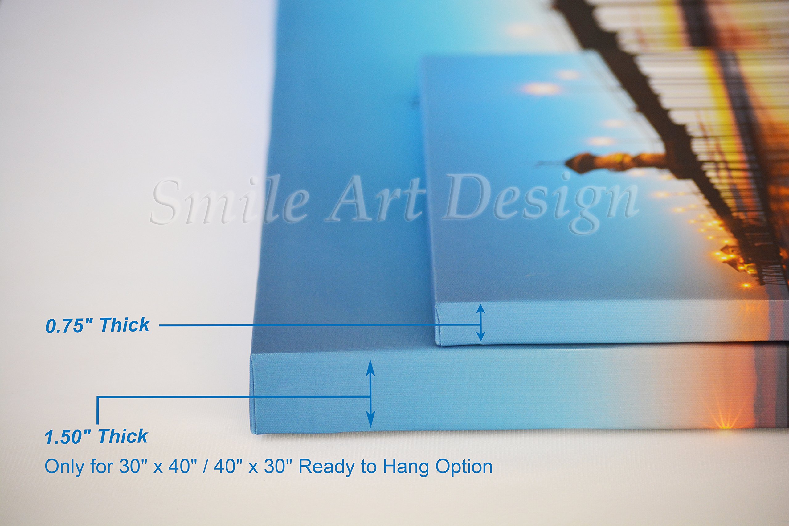 Smile Art Bathroom Canvas Print - Black & White Wall Decor for Home