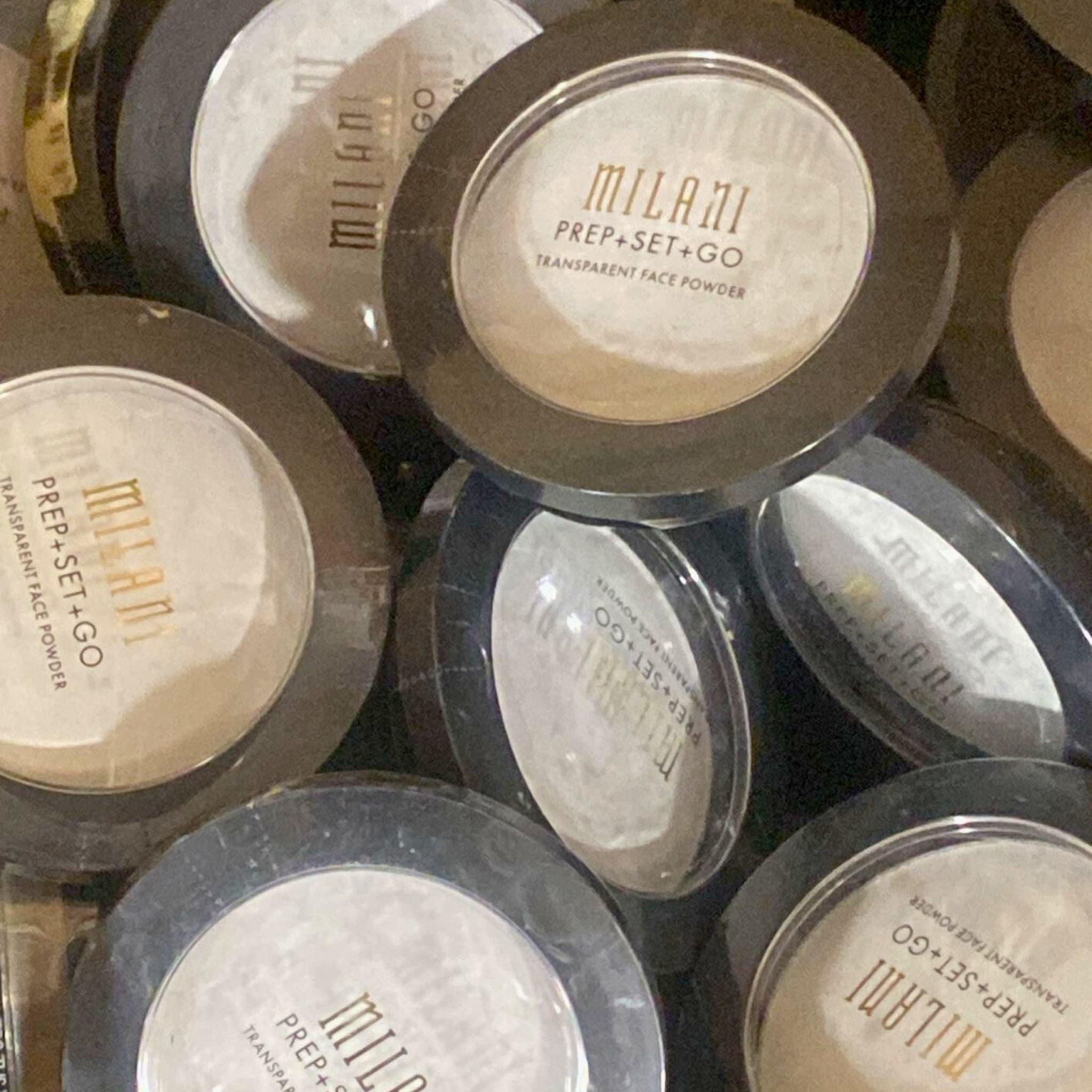 Milani Prep + Set + Go Transparent Face Powder 0.24OZ (50 Pcs Lot) - Oil Control & Matte Finish for All-Day Makeup - Perfect for Travel, Professional Use & Touch-Ups