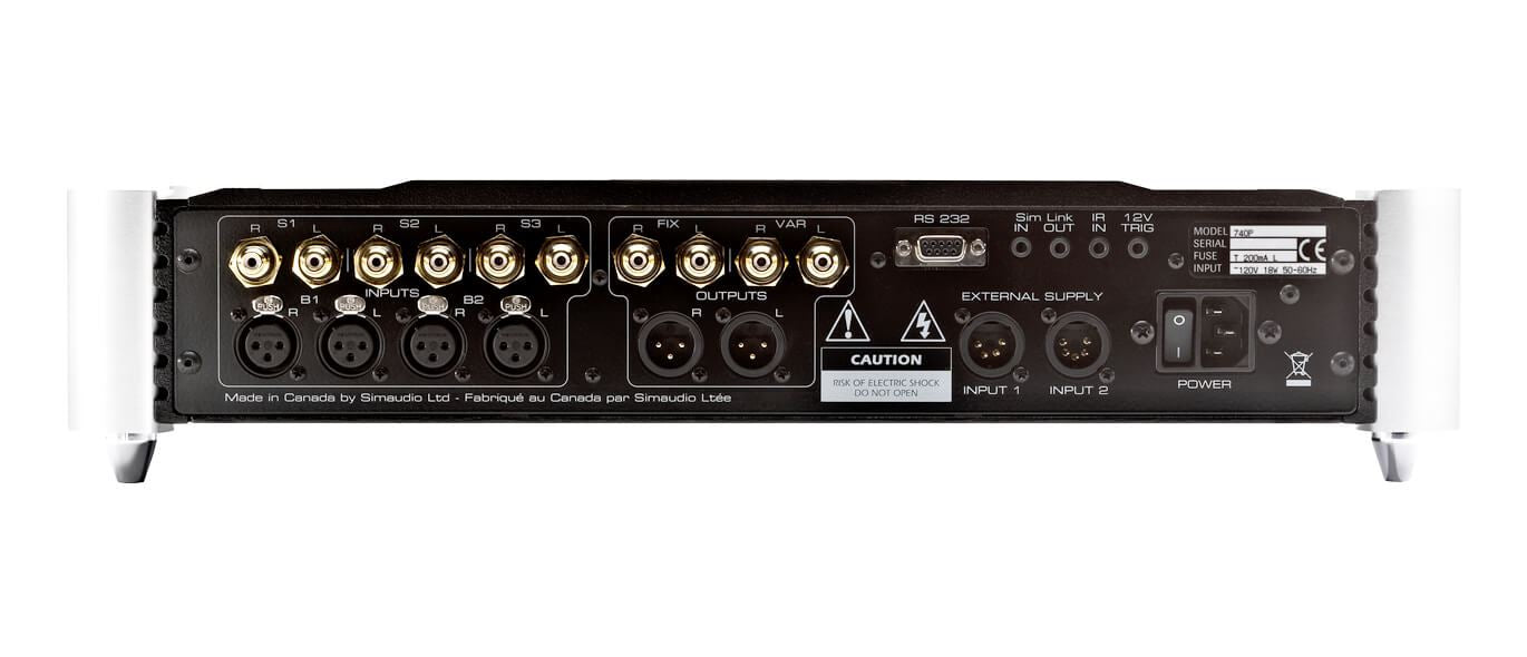 MOON 740P High-End Preamplifier - Silver/Black Two-Tone Audio Component (Open Box) | Perfect for Home Theater & Audiophile Sound Systems