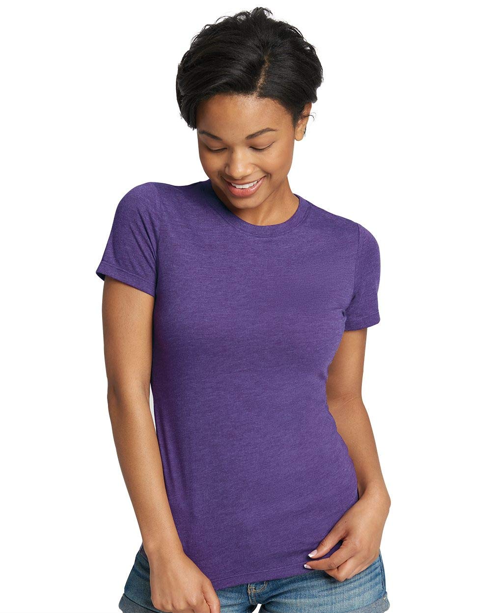 Next Level Apparel Women's 6710 Tri-Blend Crew Neck T-Shirt - Soft Cotton Blend Casual Tee for Everyday Wear, Gym & Lounge