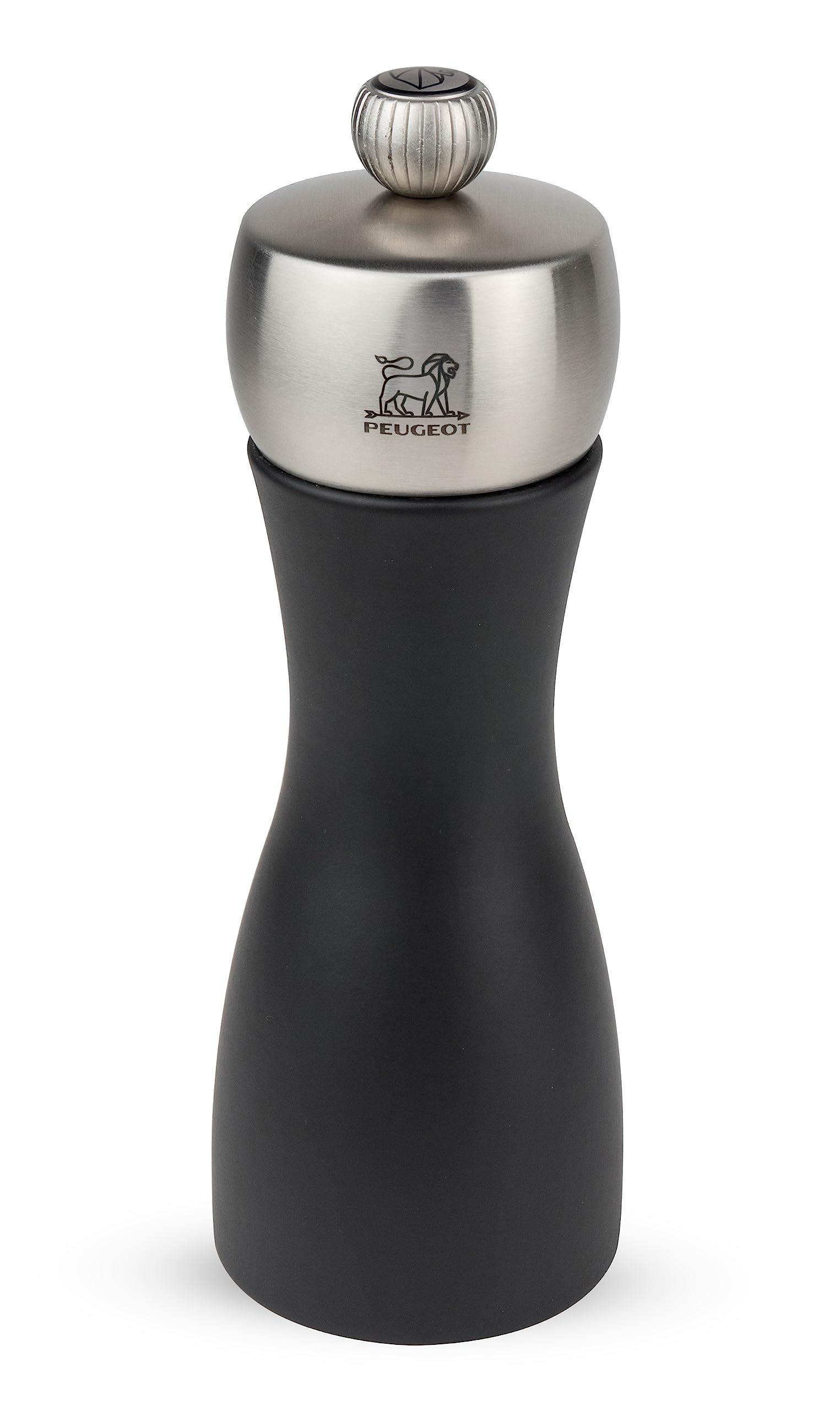 Premium Peugeot Fidji 6-Inch Black Matte Salt and Pepper Mill Set - Durable French-Made Grinders for Gourmet Cooking & Fine Dining
