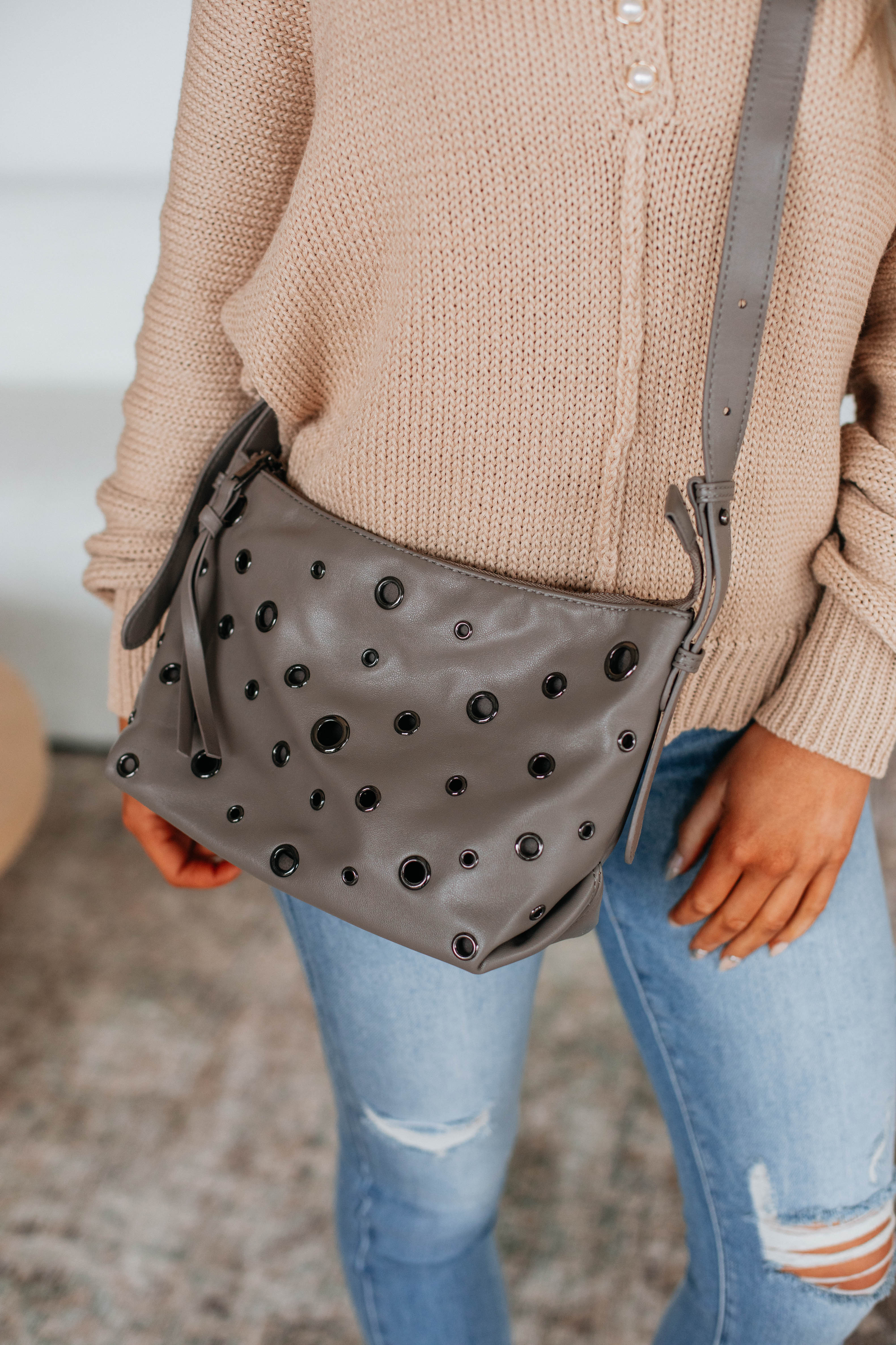 Stylish Beyond Compare Crossbody Bag in Stone - Perfect for Travel, Shopping & Everyday Use