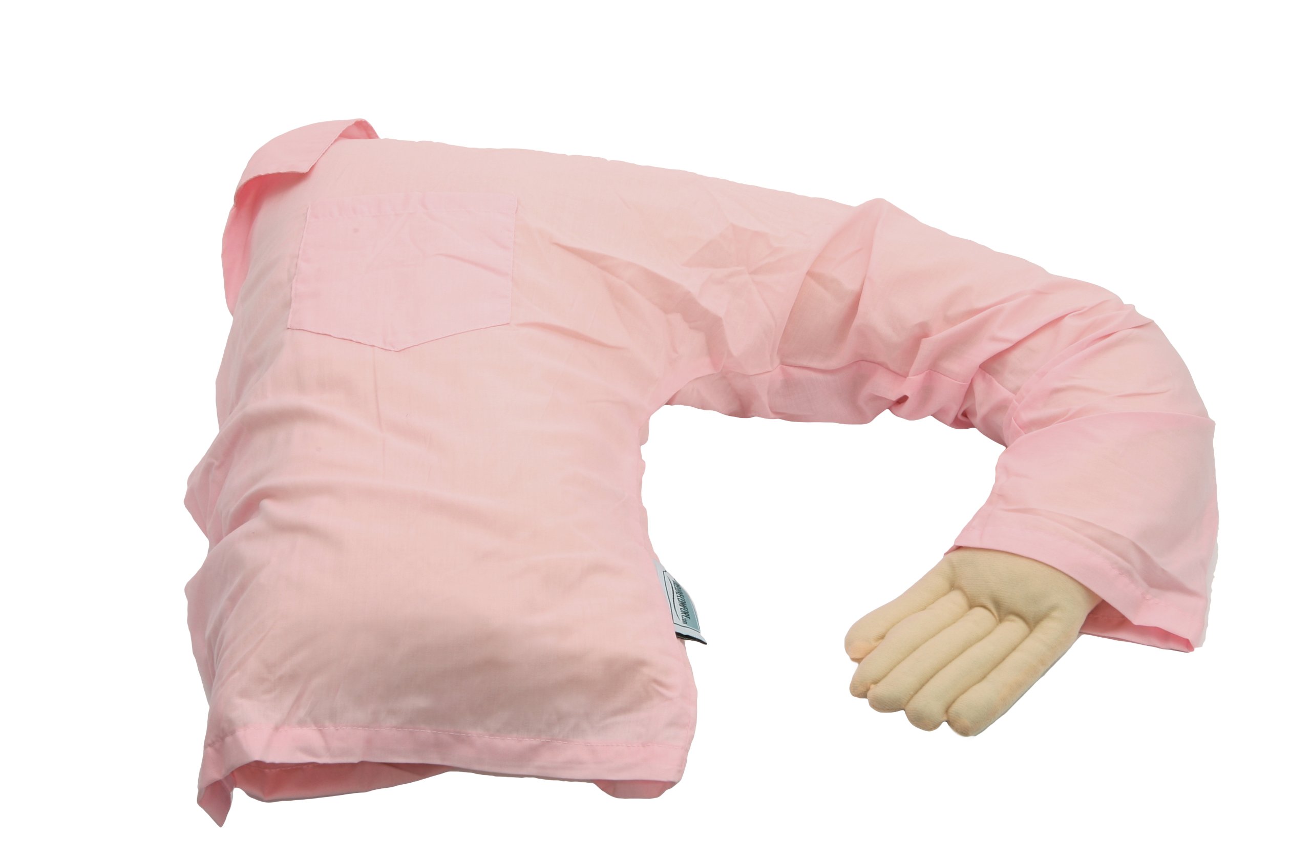 Boyfriend Pillow - Soft & Huggable Body Pillow for Cuddling - Funny & Unique Gag Gift for Women - Light Pink - Perfect for Lonely Nights, Stress Relief & Comfort