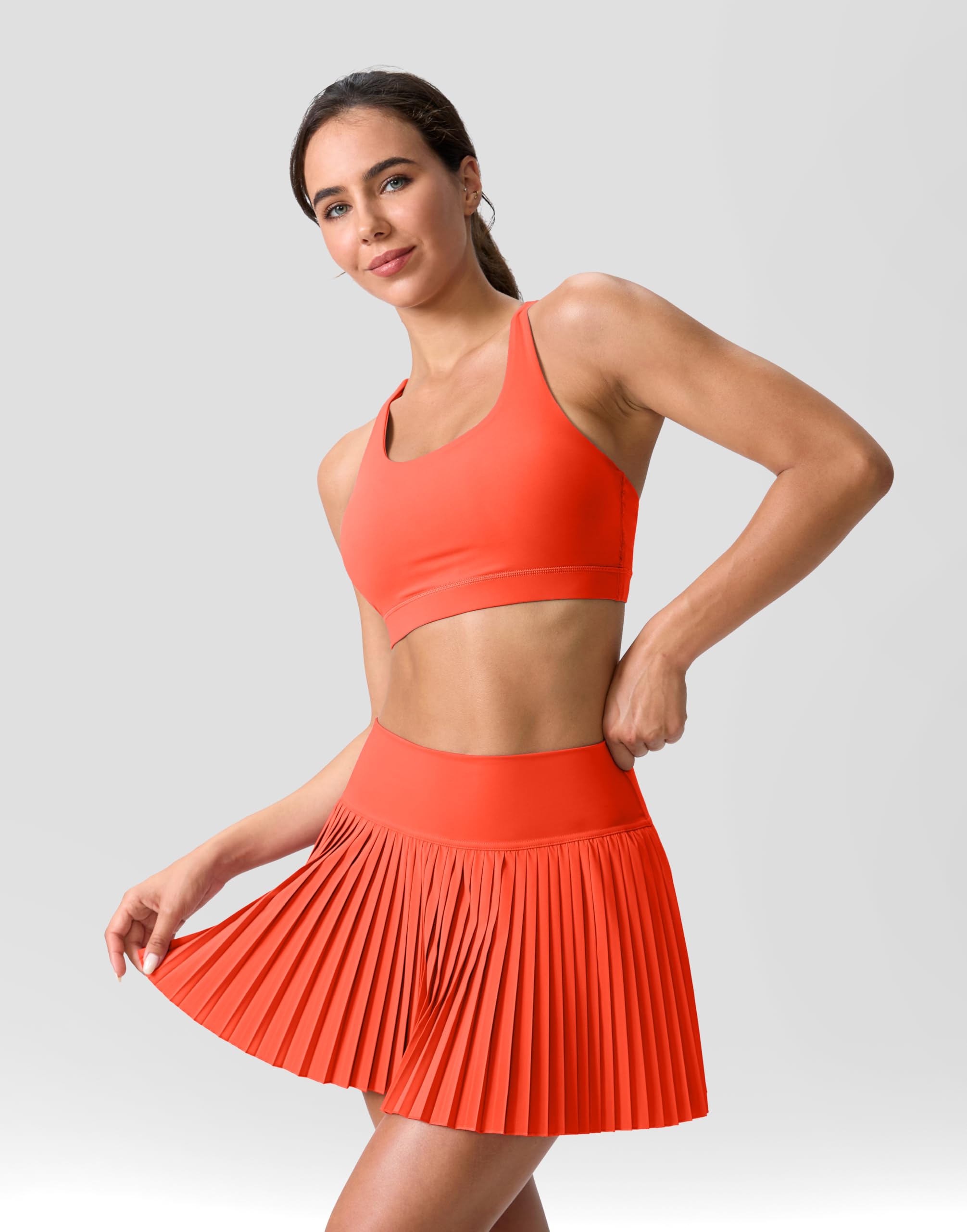 SANTINY Women's Pleated Tennis Skirt with Pockets - High Waisted Lightweight Athletic Skort for Golf, Running & Casual Wear | Perfect for Sports, Workouts & Everyday Fashion
