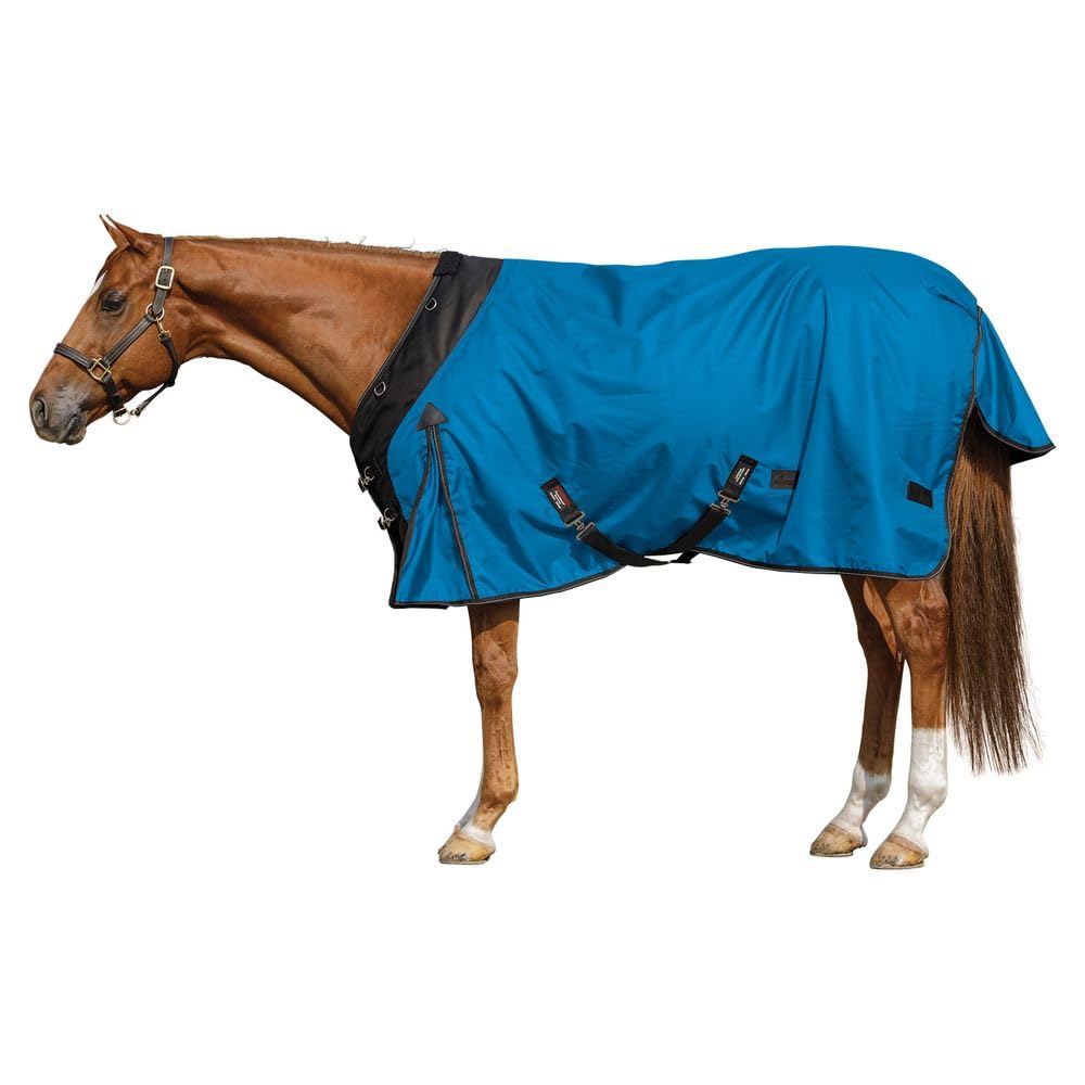 Extreme II Contour Collar Horse Turnout Blanket - 1680D Waterproof Winter Horse Blanket with Surcingle | Heavy Duty Horse Coat for Cold Weather Riding & Stable Use