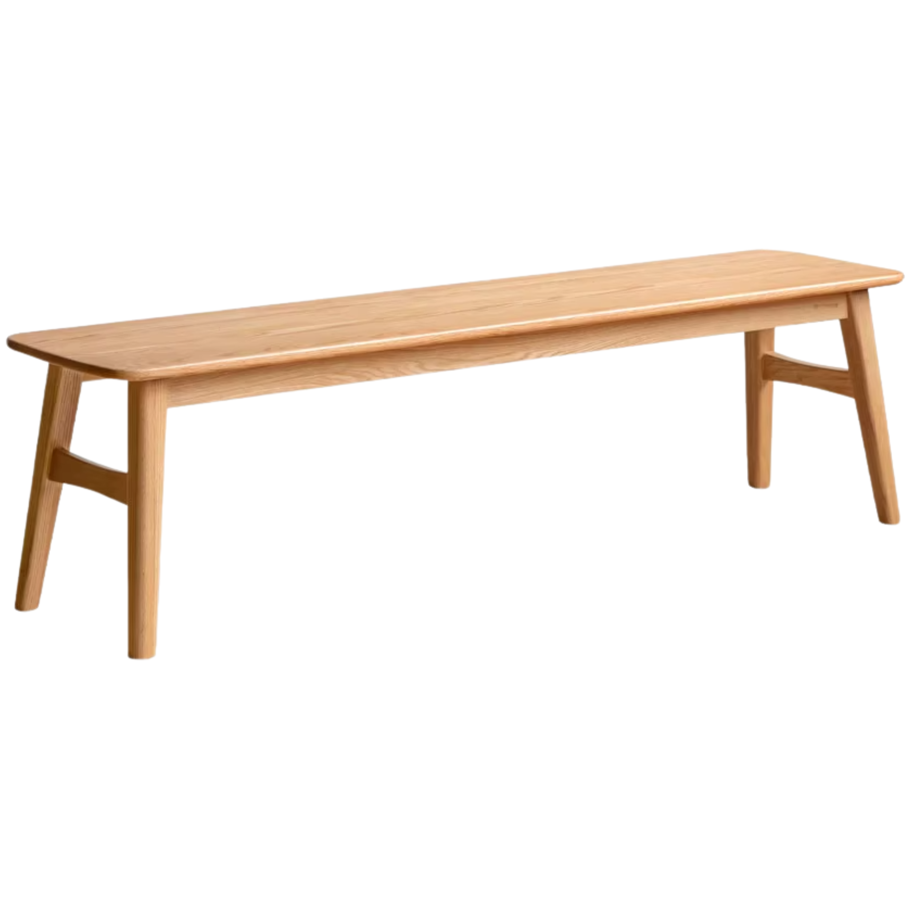 Solid Oak Wood Modern Long Bench - Stylish & Durable Entryway, Dining, or Living Room Seating Furniture