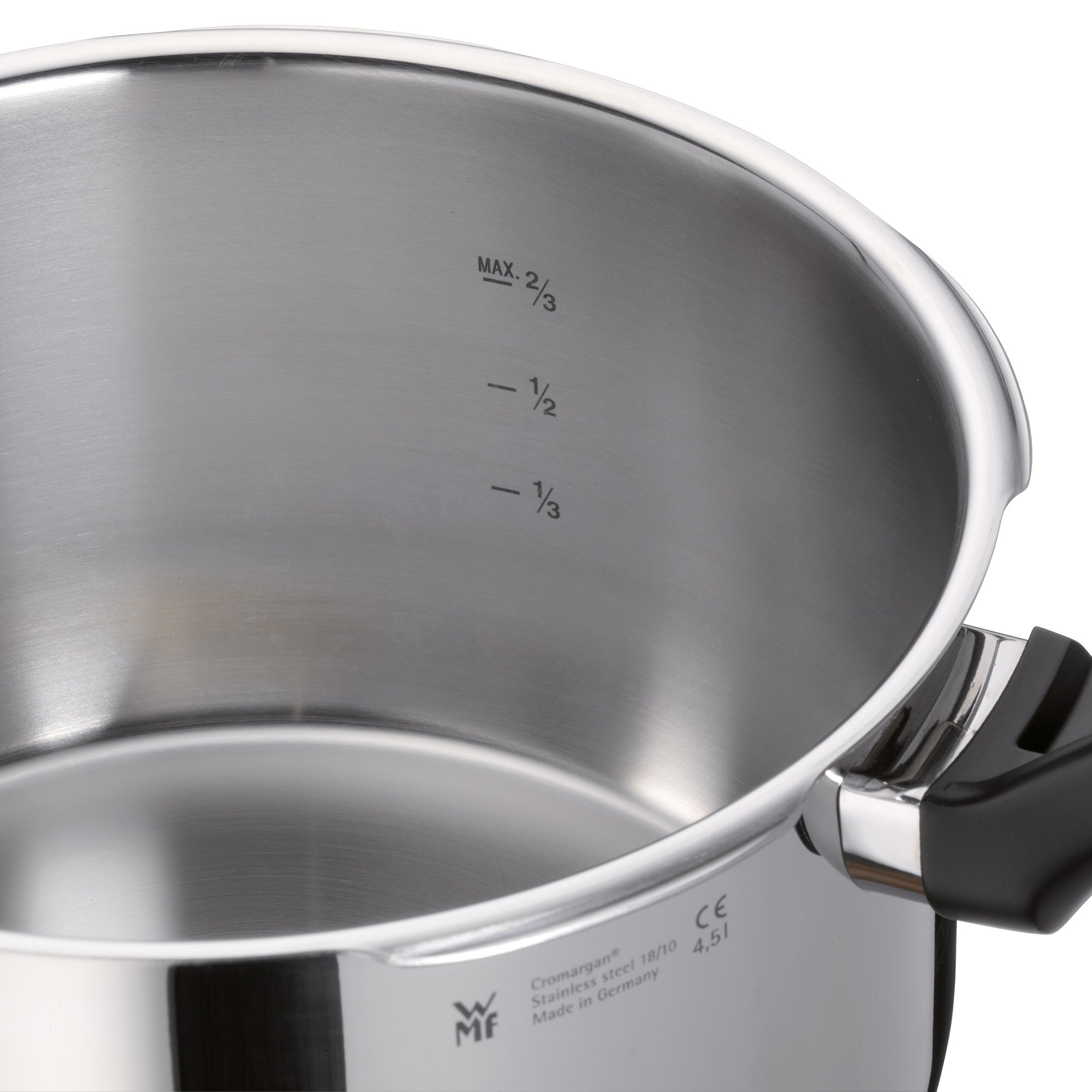 WMF Cromargan 18cm Stainless Steel Pressure Cooker with Insert - 2-Piece Set for Fast & Healthy Cooking | Perfect for Soups, Stews, and Meal Prep
