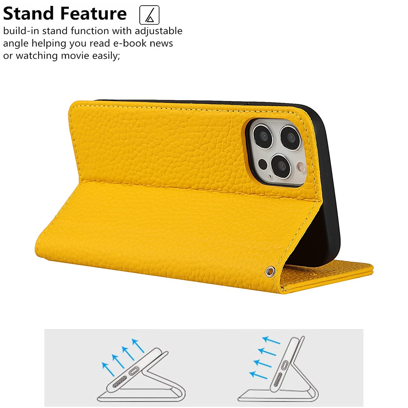 Premium Genuine Leather Wallet Case for iPhone 12/12 Pro (6.1