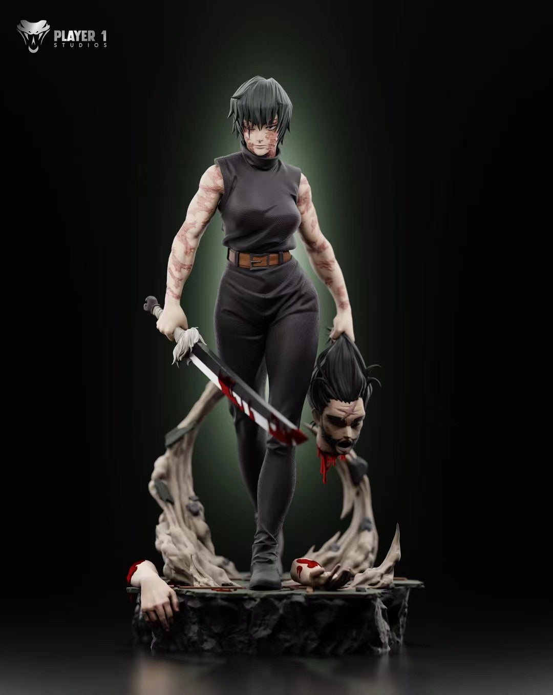 Player 1 Studio Zenin Maki Anime Figure - Premium Collectible Statue for Jujutsu Kaisen Fans | Perfect for Display, Cosplay, and Anime Merch Collections