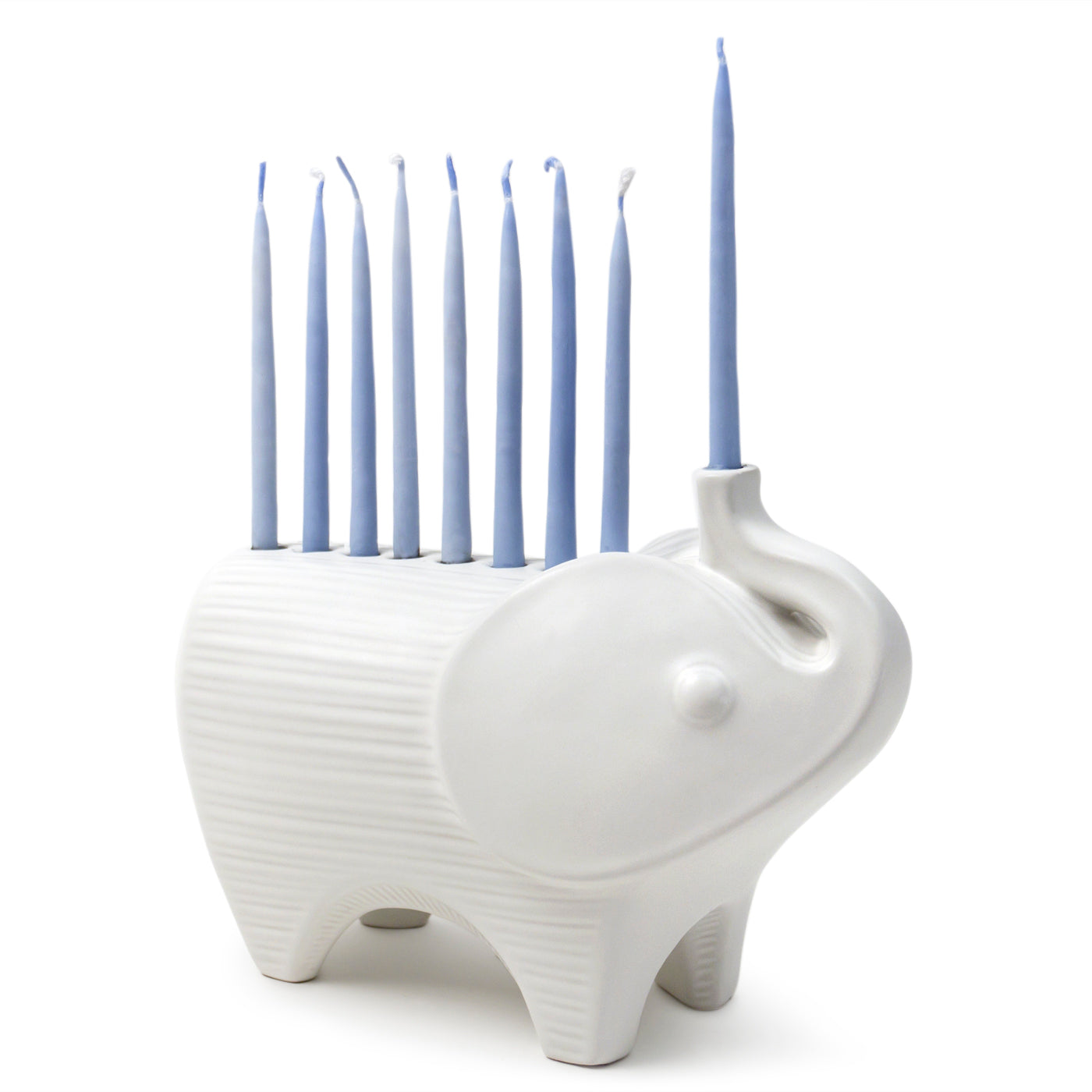 Elephant Menorah - Unique Handcrafted Hanukkah Candle Holder for Jewish Holiday Decor & Home Celebration