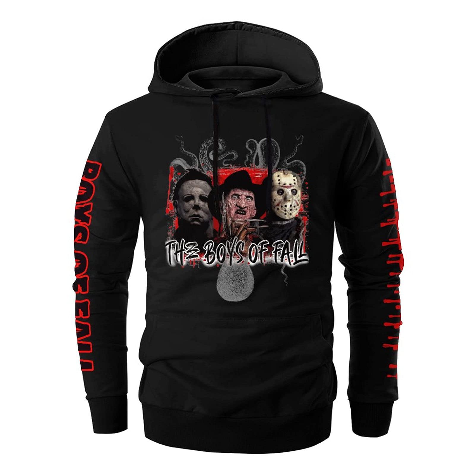 SMOOYFAN The Boys of Fall Hoodie - Unisex Halloween Horror Movie Pullover Sweatshirt with Pocket for Casual Wear & Scary Movie Nights