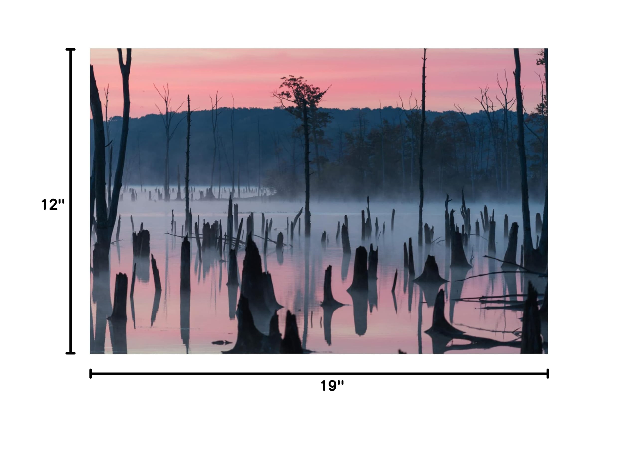 Trademark Fine Art 'Lake At Morning 2' Canvas Wall Art by Austin - Stunning Landscape Painting for Living Room, Bedroom & Office Decor