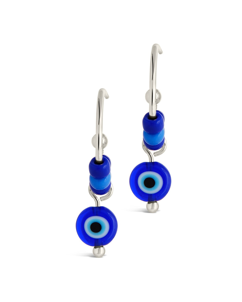 Sibyl Evil Eye Beaded Hoop Earrings for Women - Stylish Protection Jewelry for Everyday Wear, Gift for Her, Boho Chic Accessories for Parties & Travel