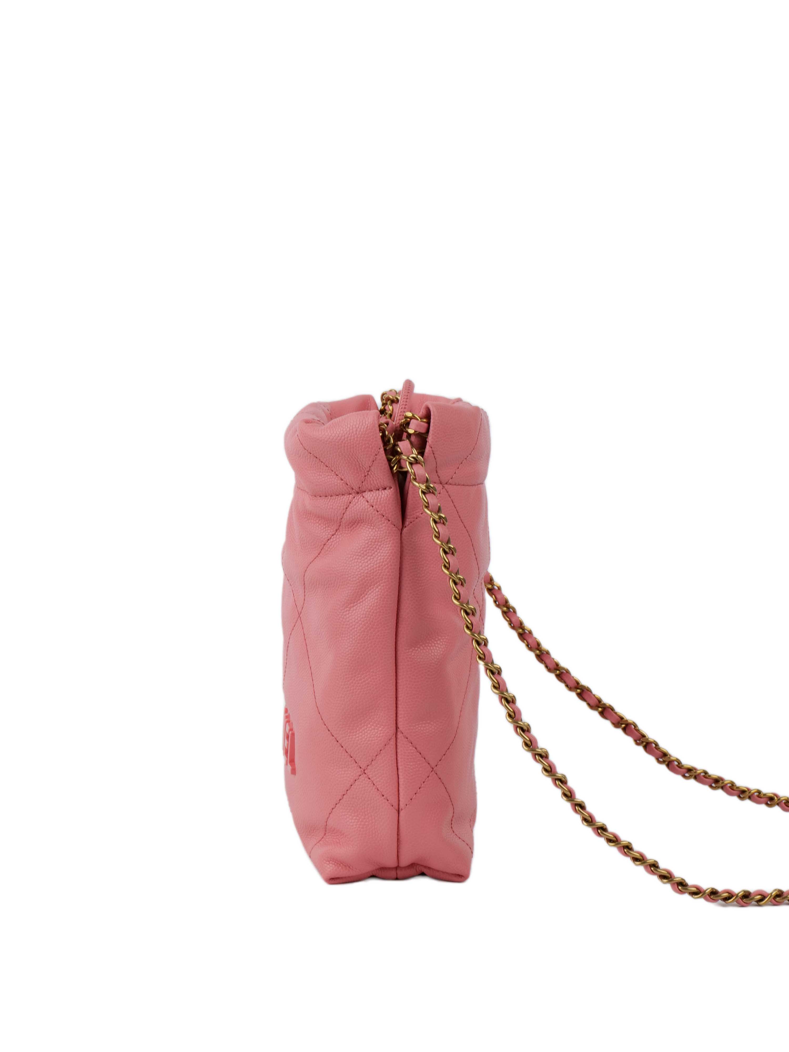 Chanel 22 Mini Shoulder Bag in Pink | Luxury Designer Crossbody Purse for Women | Perfect for Date Night, Parties & Special Occasions