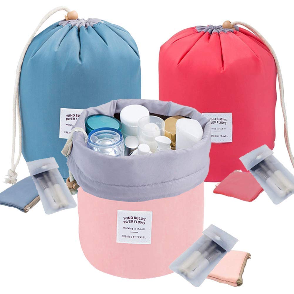 Waterproof Travel Cosmetic Bag - Multifunctional Collapsible Toiletry Organizer for Makeup, Bathroom Storage & Portable Carry Case (Multi-Color) | Perfect for Vacation, Gym, Camping & Business Trips