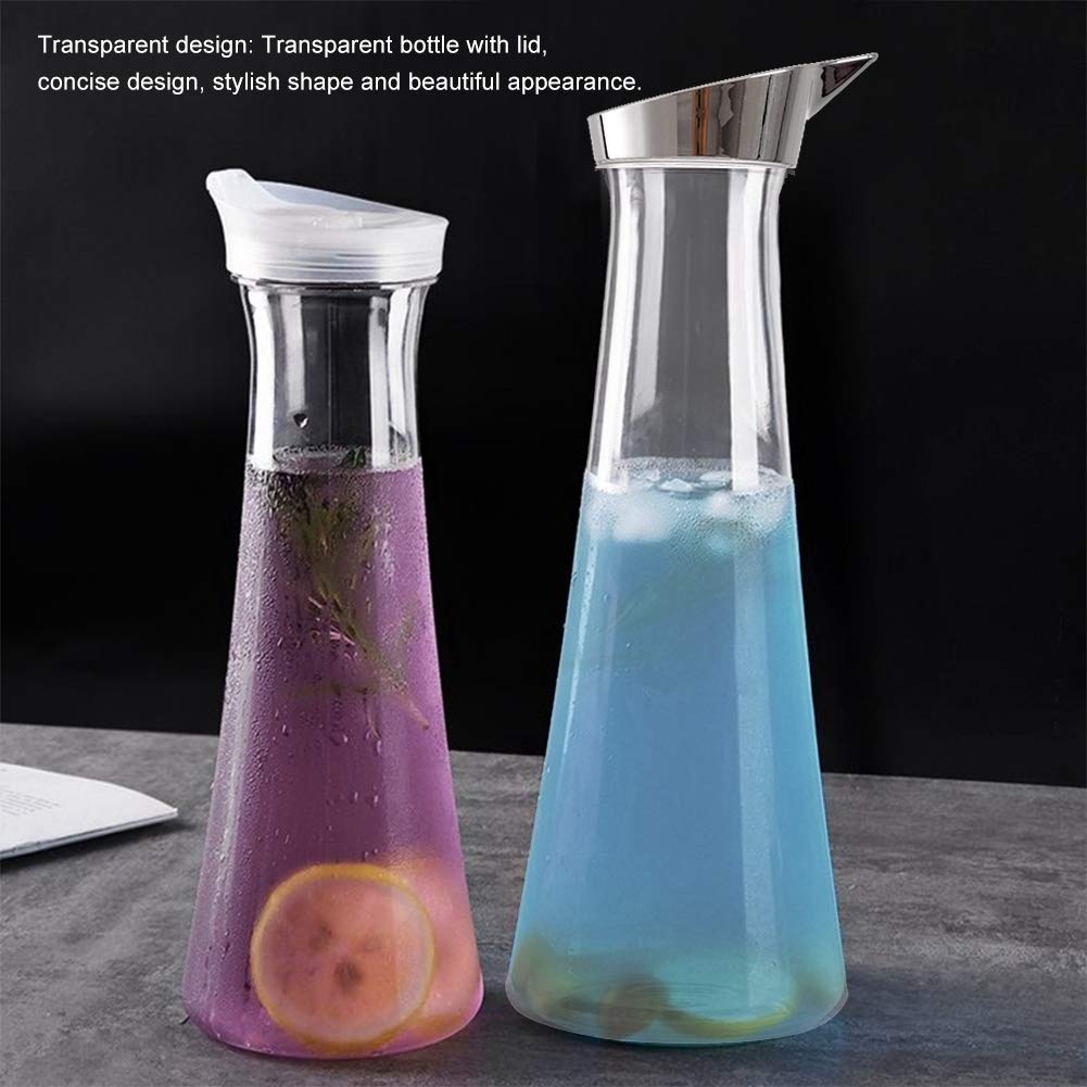 1.4L Acrylic Transparent Juice Pitcher with Removable Lid - Glass Pitcher for Mimosa Bar, Brunch, Cold Water, Juice, Milk & Iced Tea - Perfect for Entertaining, Parties & Everyday Use