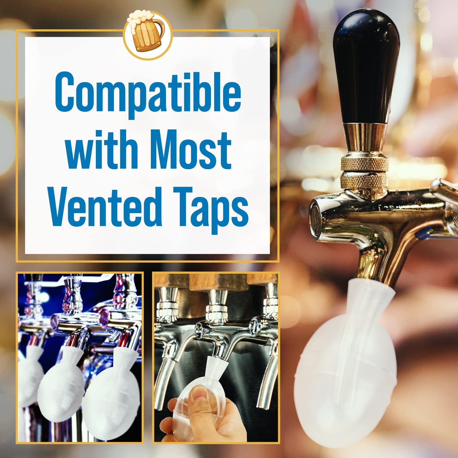 IMPRESA 3-Pack Beer Line Cleaner Kit - Professional Draft Keg Tap Cleaning Tool with Faucet Plug Alternative - Perfect for Home Brewers, Bars & Restaurants - Keep Your Beer Fresh & Tasty