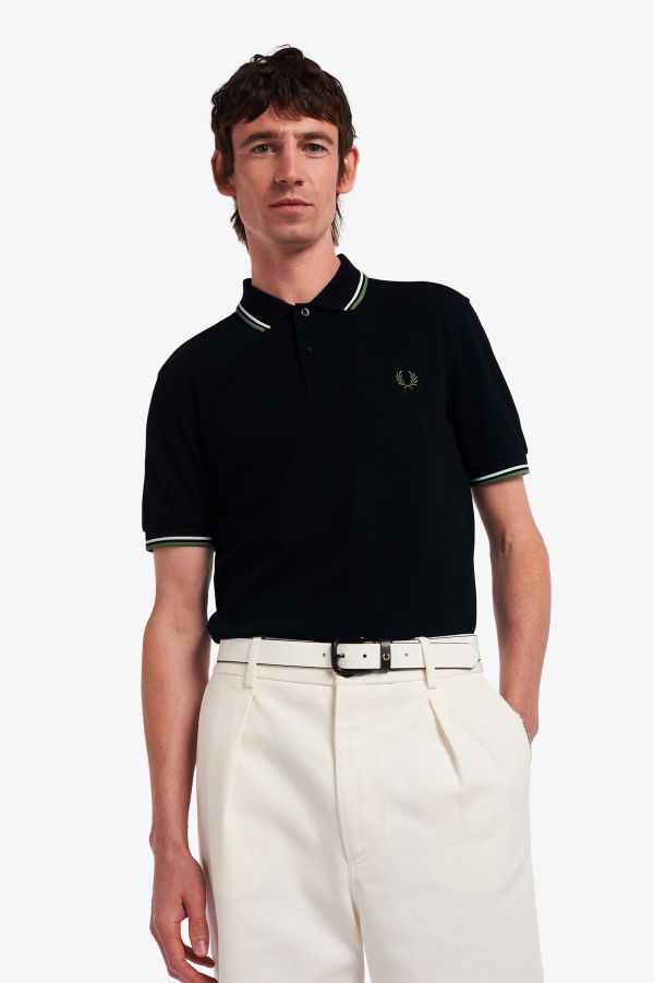 Fred Perry Twin Tipped Polo Shirt for Men - Classic Cotton Short Sleeve Casual Shirt (Size 6) - Perfect for Golf, Office Wear & Summer Outfits