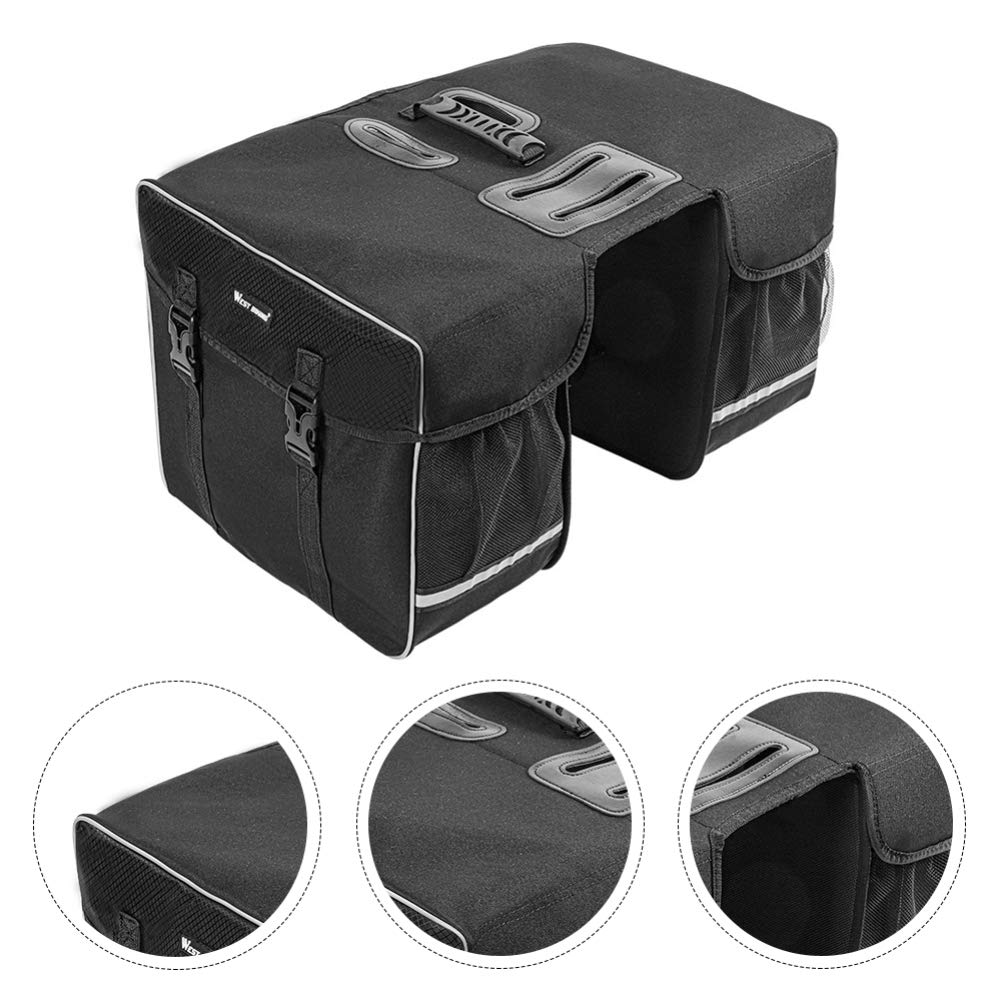 **BESPORTBLE Motorcycle Rear Rack Bag - Waterproof Bike Pannier Bag, Durable Polyester Bike Trunk Carrier for Commuting, Touring & Camping - Fits Most Bicycles & Motorcycles**
