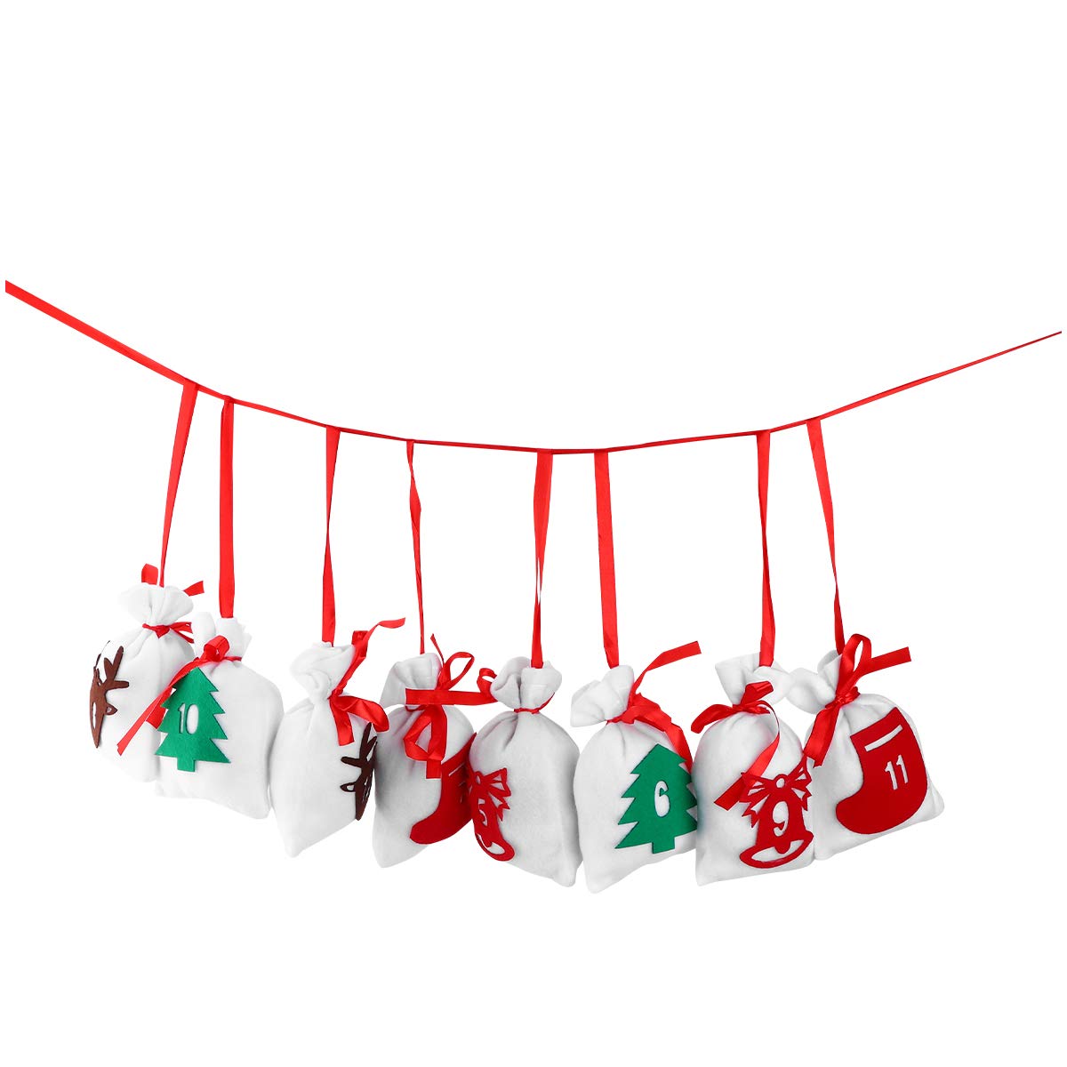 Christmas Candy Drawstring Bags 24pcs - Gift Pouches for Kids Snacks & Party Favors