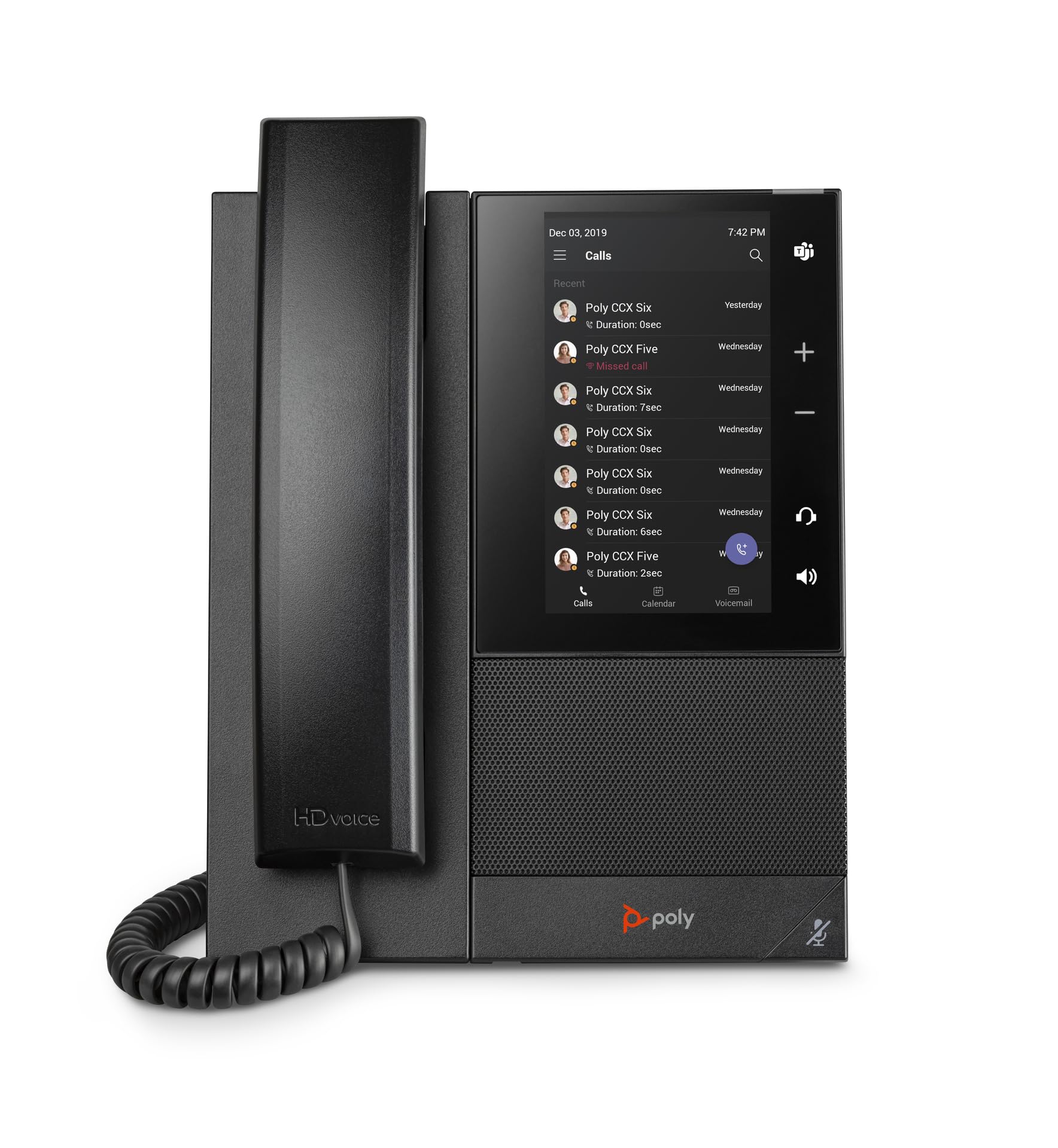 Poly CCX 505 Teams Edition IP Phone with Handset - Wi-Fi Enabled, Noise Cancelling (Acoustic Fence & NoiseBlockAI) - 5