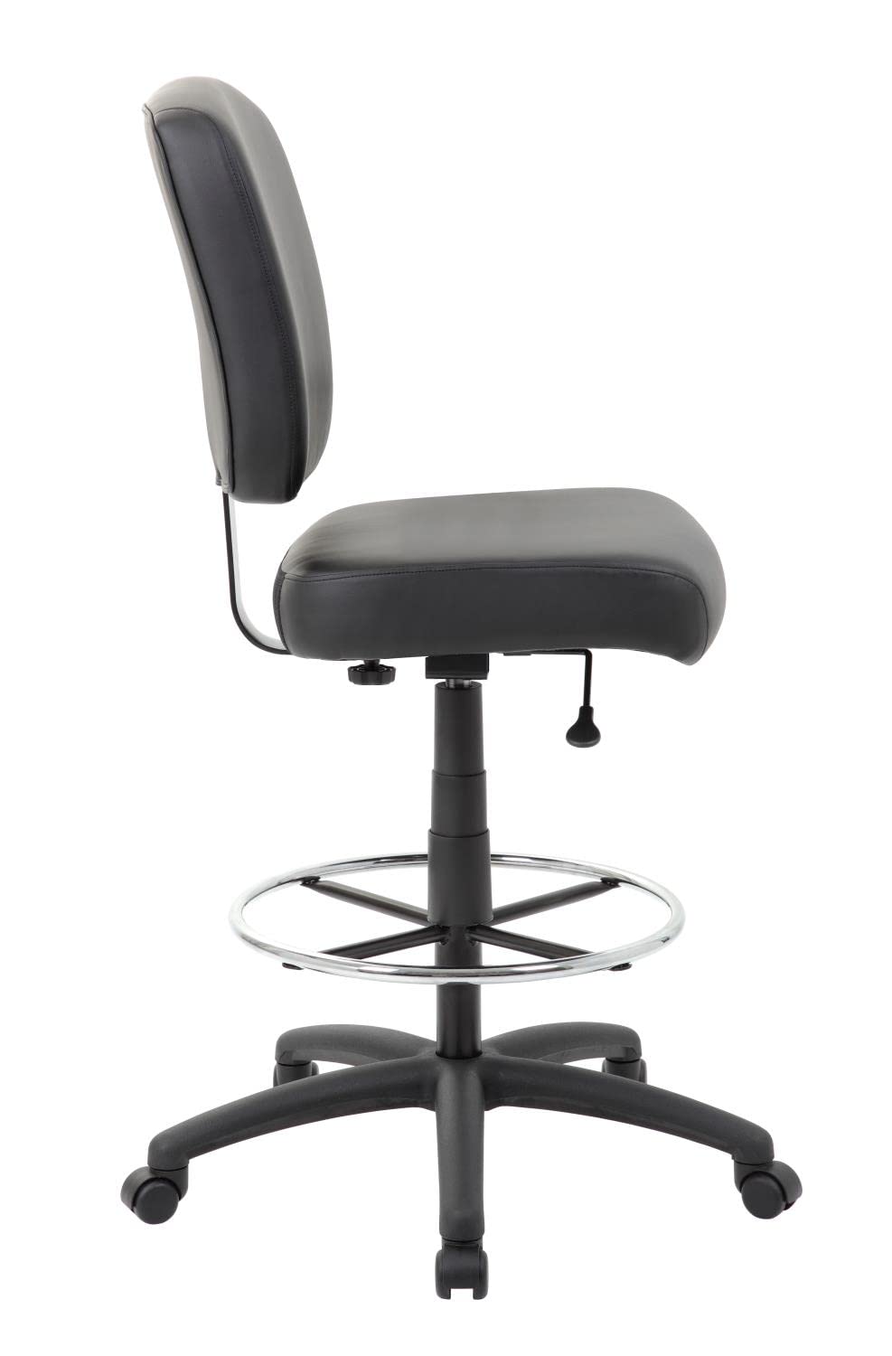 Boss Office Products Oversized Drafting Stool - Adjustable Height Ergonomic Chair for Architects & Designers, Black - Perfect for Drafting Tables, Art Studios & Home Offices