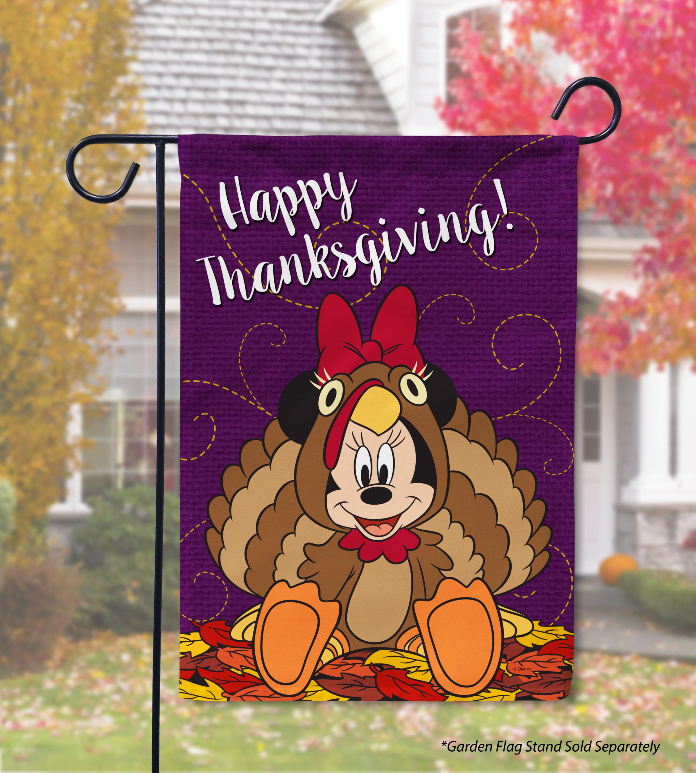 Disney Minnie Mouse Happy Thanksgiving Garden Flag 12.5