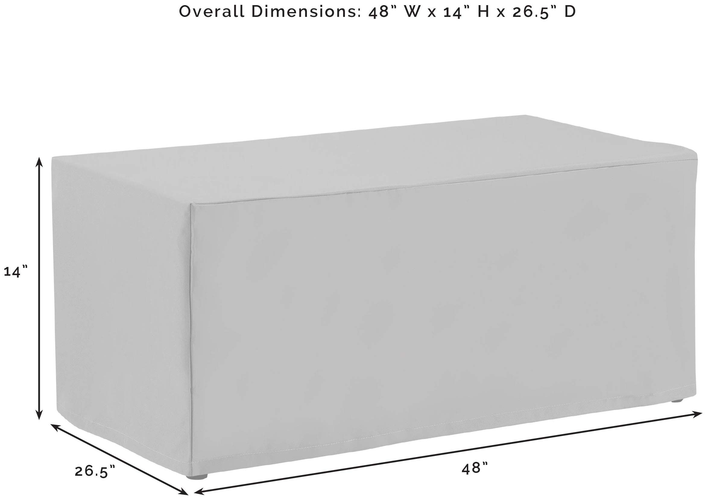 Waterproof Outdoor Coffee Table Cover - Gray, for Patio & Backyard Furniture Protection