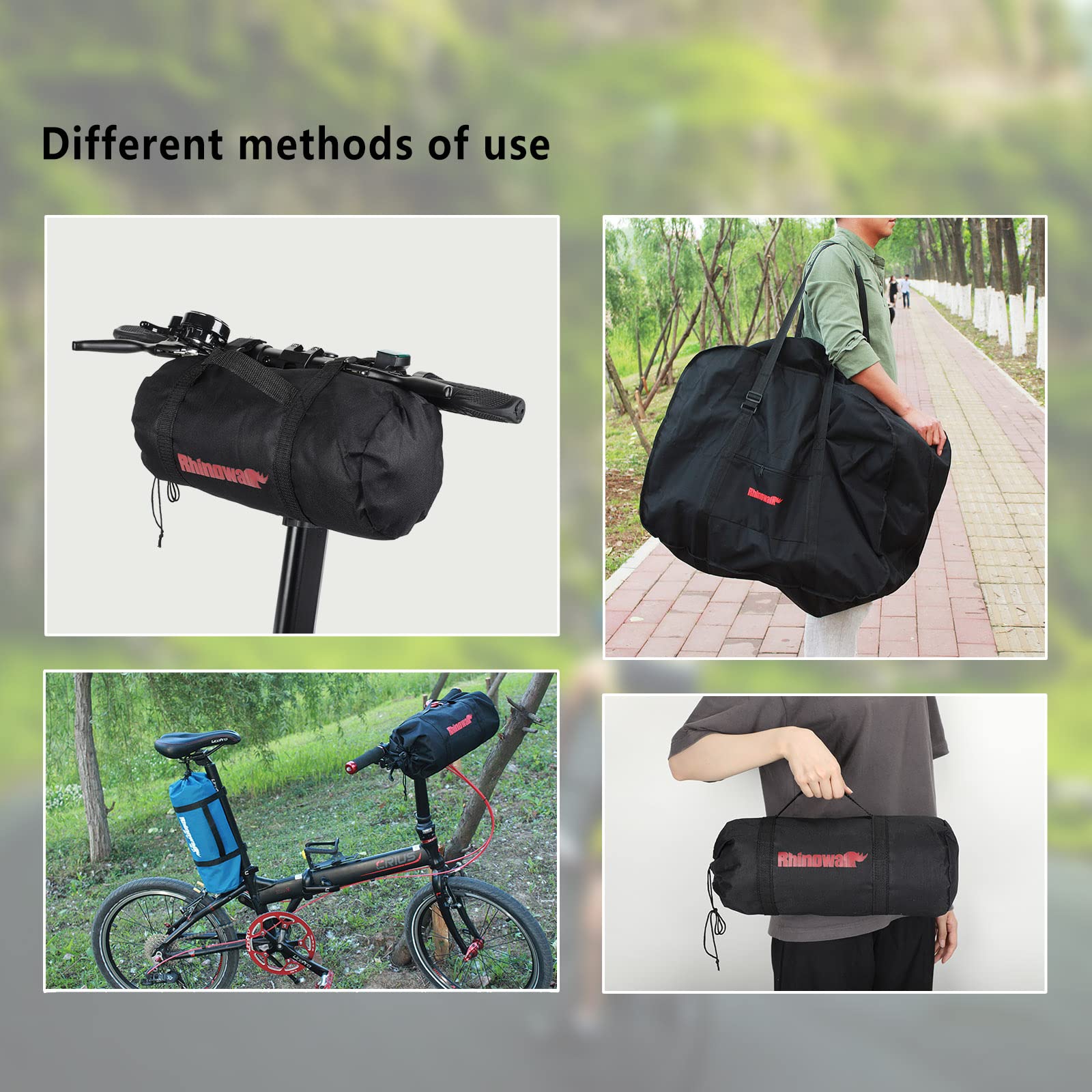 CamGo 20 Inch Folding Bike Bag - Waterproof Bicycle Travel Case for Cars, Trains & Airplanes | Portable Bike Transport Bag for Outdoor Cycling Trips & Commuting