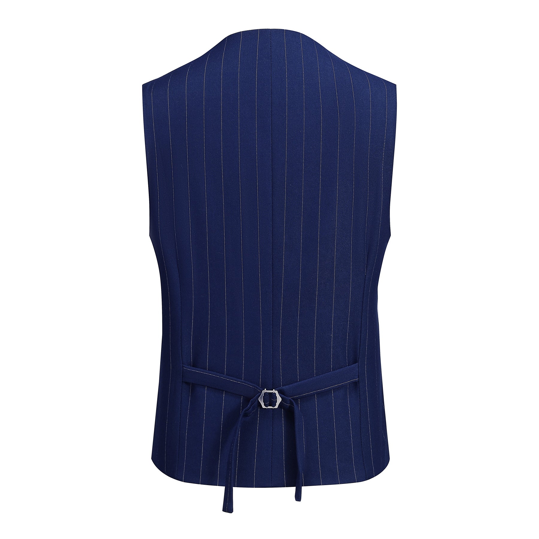 Nagaro Blue Striped Three-Piece Suit for Men | Formal Business Attire | Perfect for Weddings, Office & Special Events