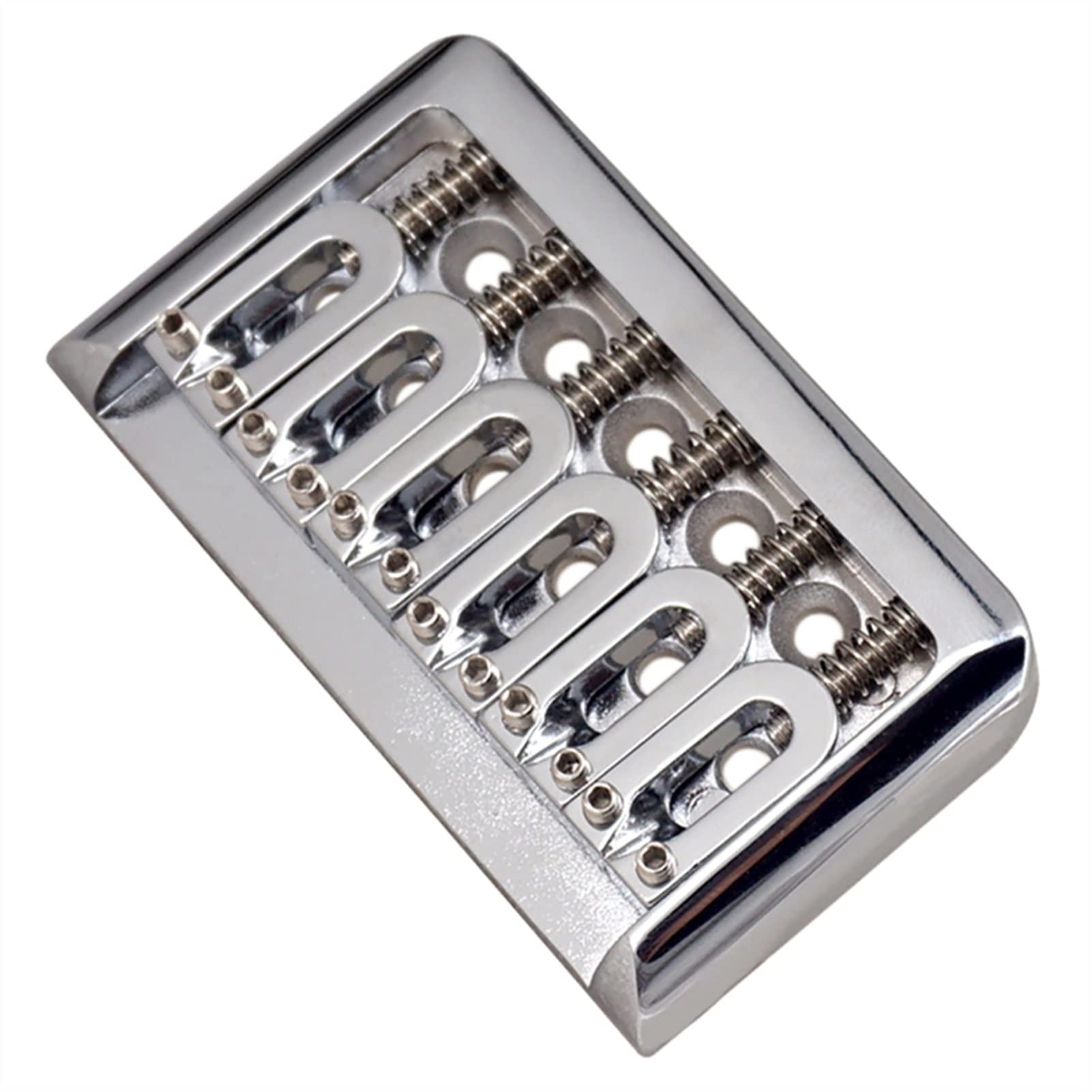 6 String Fixed Electric Guitar Bridge - Zinc Alloy String Saddle for Electric Guitar (Silver) | Perfect for Guitar Repair, Replacement & DIY Projects
