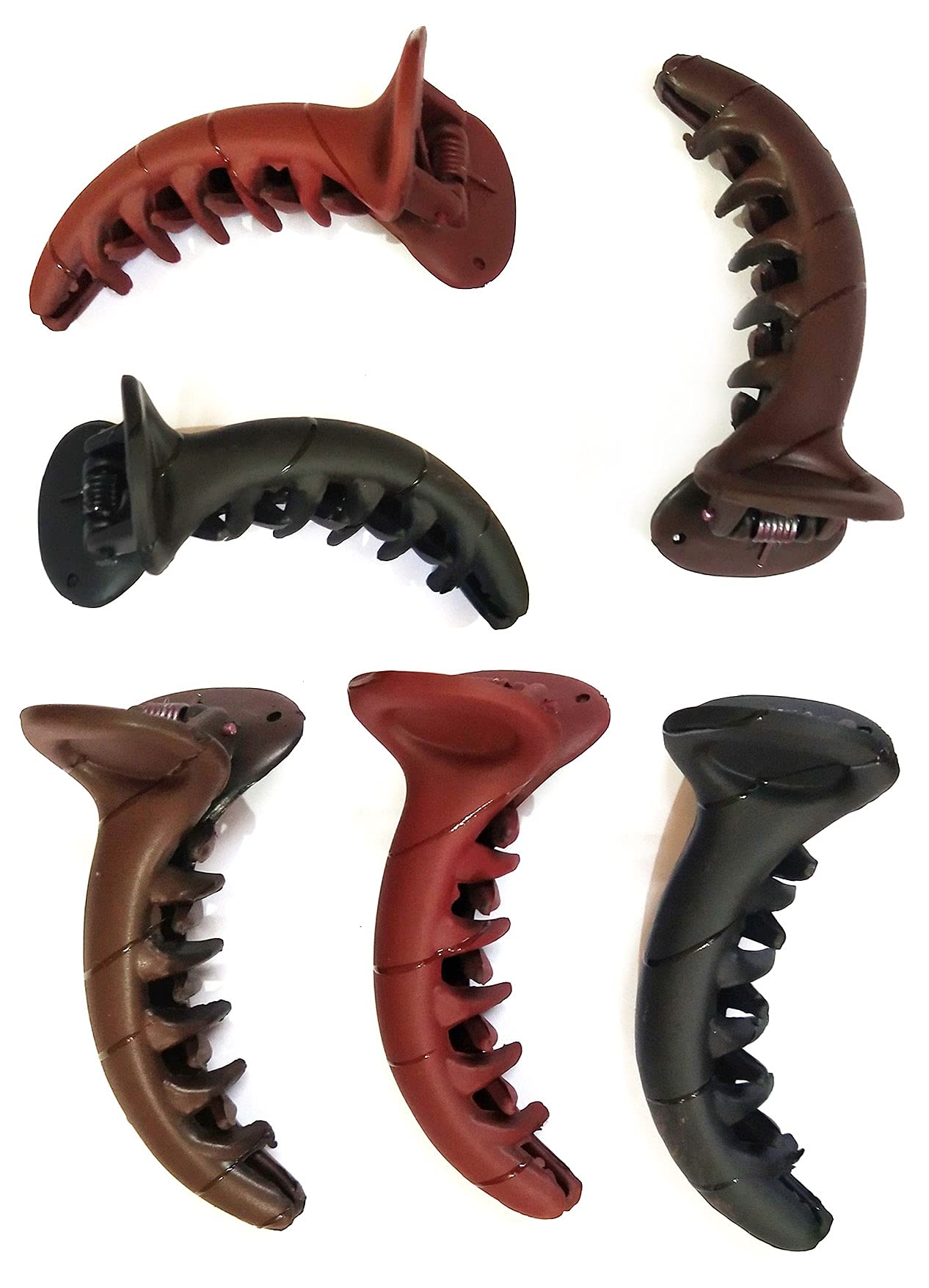 Bharatgaurav Banana Mirchi Shape Hair Clips for Women & Girls - Pack of 6 Multicolor Hair Accessories with Unique Patterns | Perfect for Weddings, Parties & Daily Fashion