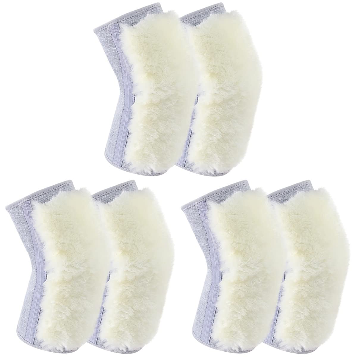Abaodam 3 Pairs Thickened Cashmere Knee Braces & Warmers - Soft Thermal Support for Arthritis, Joint Pain Relief - Perfect for Winter Sports, Running, Hiking & Cold Weather Protection