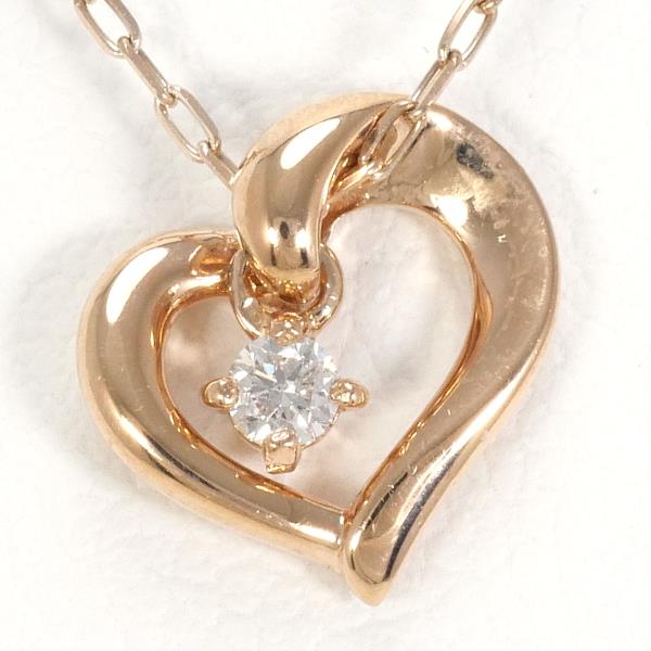 4℃ K10PG Diamond Necklace - 14K White Gold Pendant with Genuine Diamonds | Elegant Jewelry Gift for Women, Anniversary, Wedding & Special Occasions