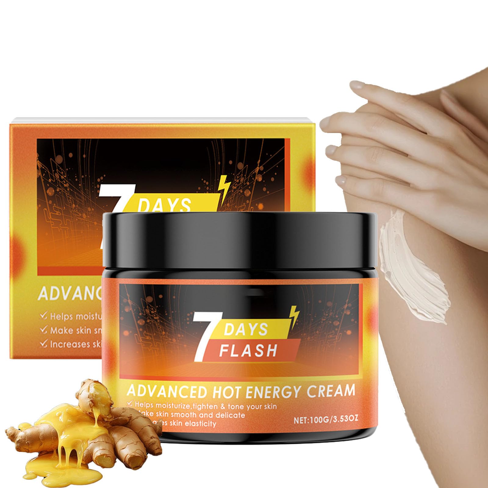 7-Day Flash Cream - Advanced Hot Sweat Cream for Women | Natural Sweat Enhancer with Moisturizing & Firming Benefits | Skin Tightening Body Lotion for Gym, Sauna & Daily Use