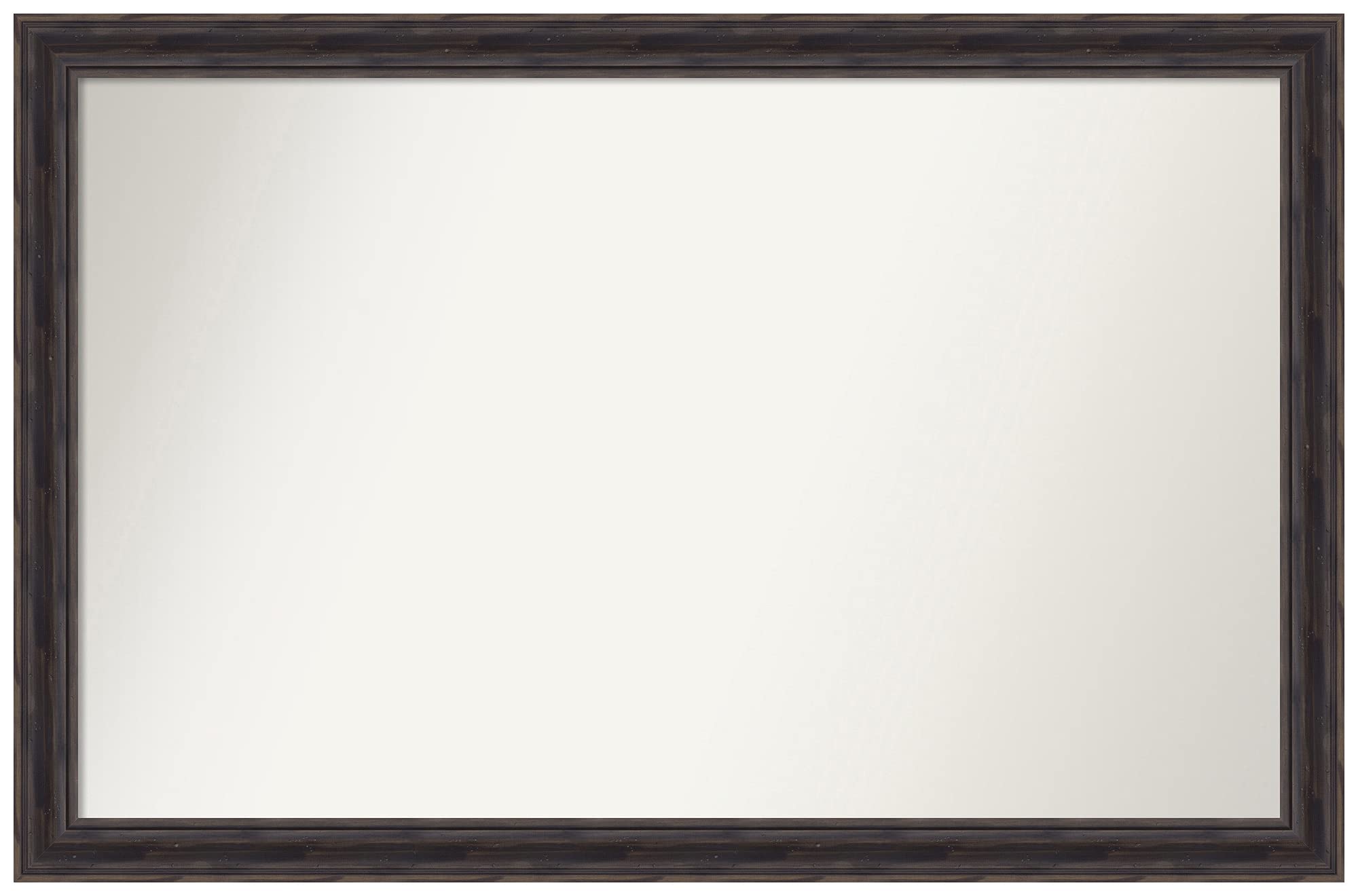 Amanti Art Rustic Pine Non-Beveled Custom Wall Mirror 26.5x40.5 Inches - Handcrafted Brown Bathroom Mirror with Narrow Wood Frame - Perfect for Vanity, Entryway & Bedroom Decor