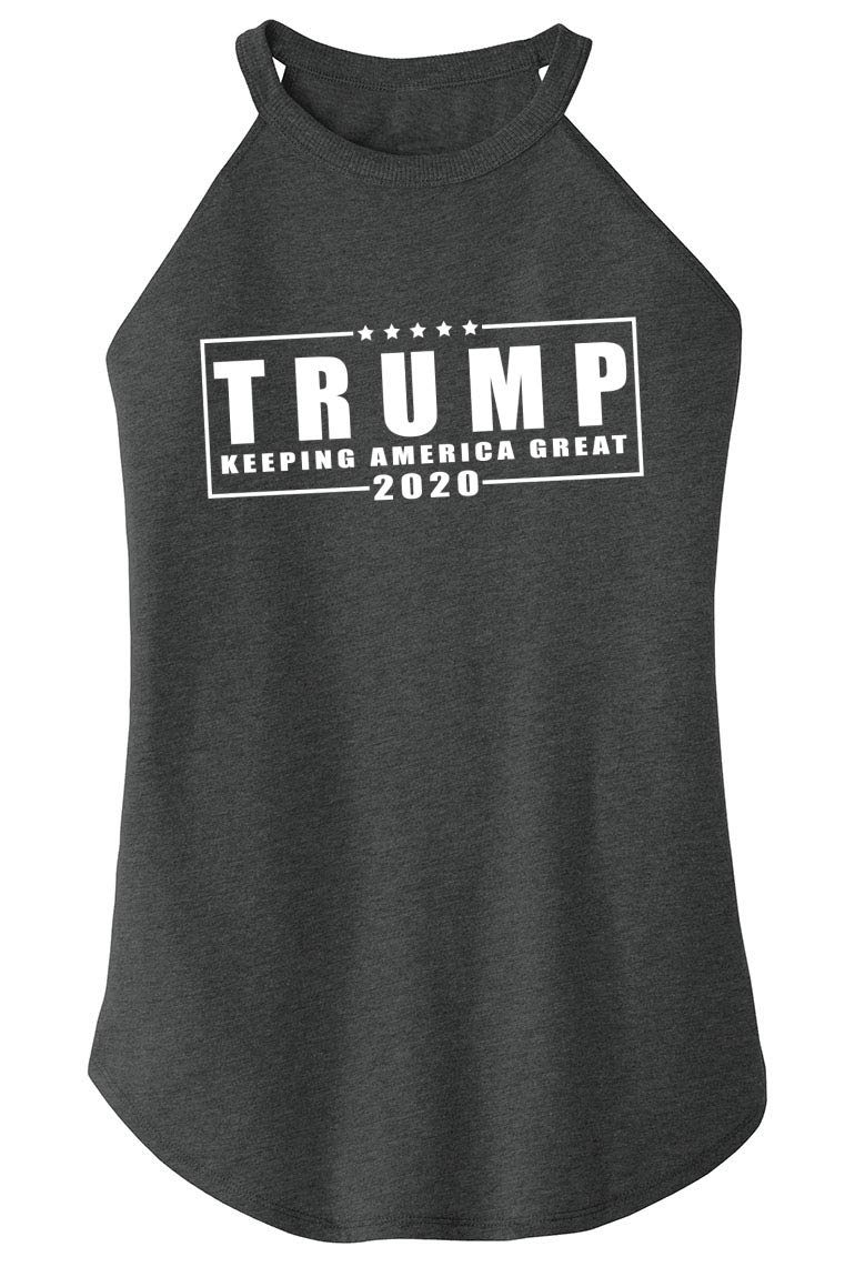 Funny Women's Trump Keeping America Great 2020 Graphic Tee - Patriotic Political Humor Shirt for Conservative Women, Campaign Merchandise | Perfect for Rallies, Fourth of July & Conservative Events
