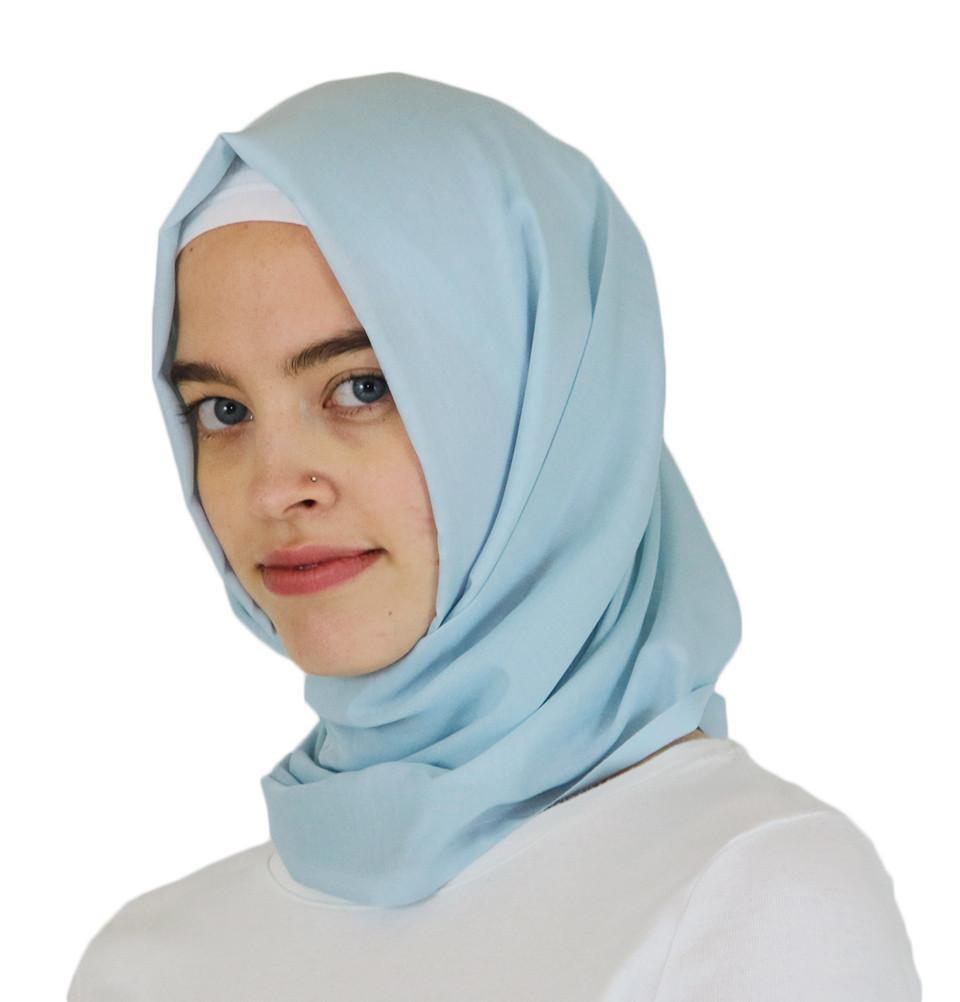 Aker Ince Hijab Shawl #351 Baby Blue - Soft Muslim Headscarf for Women, Breathable & Lightweight - Perfect for Daily Wear, Prayer, and Modest Fashion