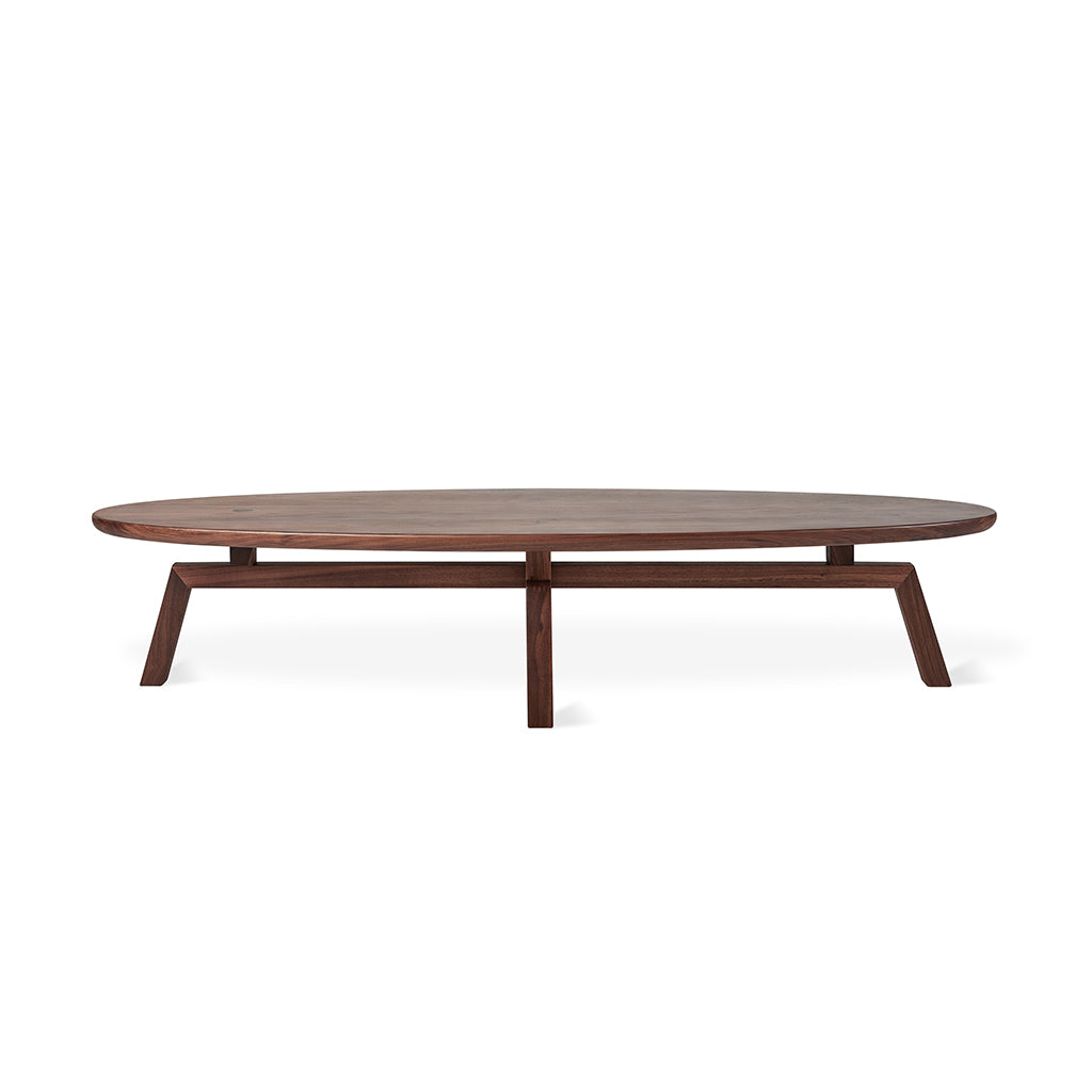 Modern Solana Oval Coffee Table - Mid-Century Wooden Living Room Center Table for Small Spaces - Perfect for Apartments, Lounges & Cozy Home Decor
