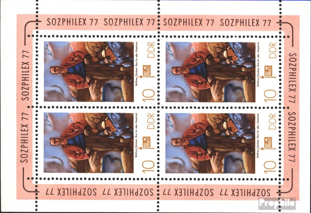 1977 Sozphilex DDR 2247 Sheetlet Stamps - Vintage Collectible Postage Stamps for Philatelists | Perfect for Stamp Albums, Framed Displays & Historical Collections