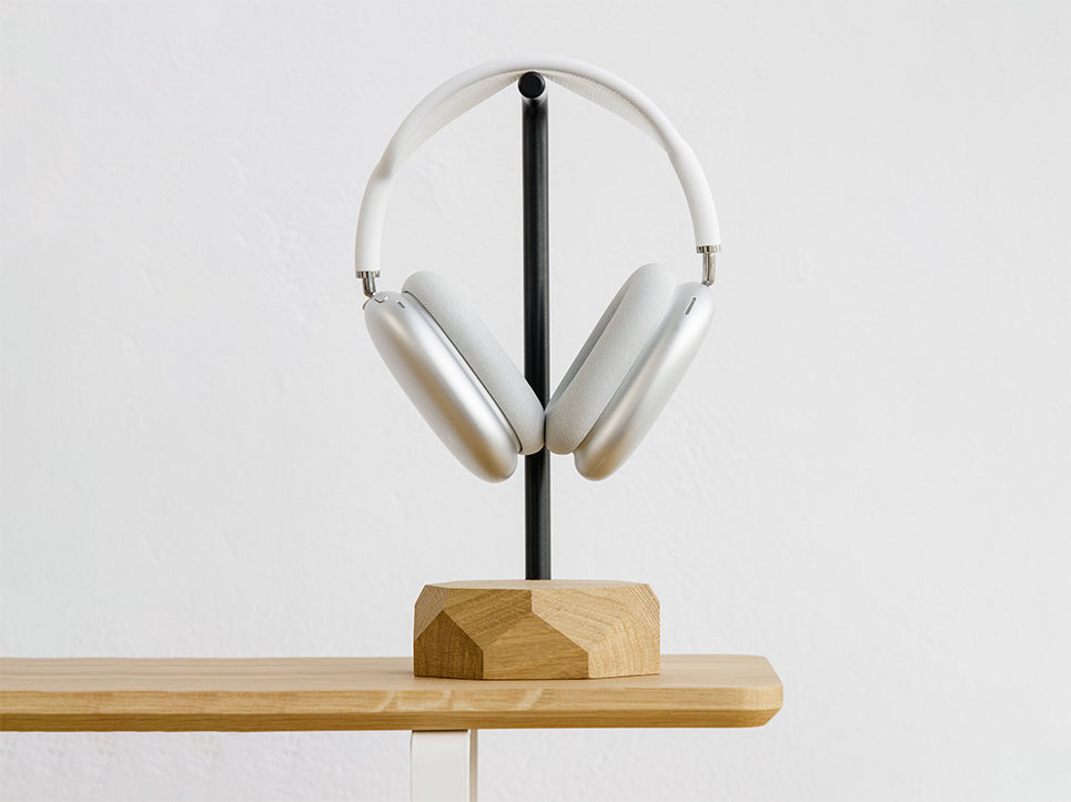 Premium Wooden Headphone Stand - Adjustable & Space-Saving Holder for Gaming Headsets, Wireless Earphones, and Over-Ear Headphones - Perfect for Home Office, Gaming Setup, and Desk Organization