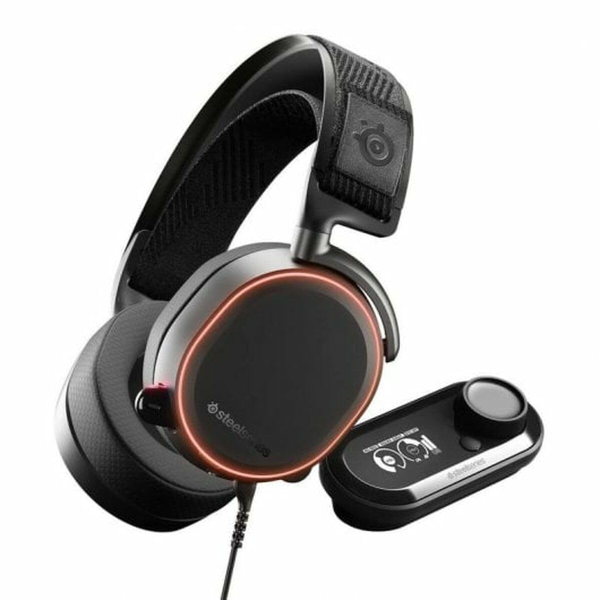 SteelSeries Arctis Pro + GameDAC Wired Gaming Headset with Hi-Res Audio - Dedicated DAC & Amp for PS5, PS4, PC - Black - Perfect for Competitive Gaming & Immersive Audio Experience