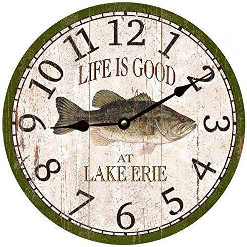 Custom Engraved Bass Fishing Wall Clock - Perfect for Angler Gifts, Man Cave & Home Office Decor