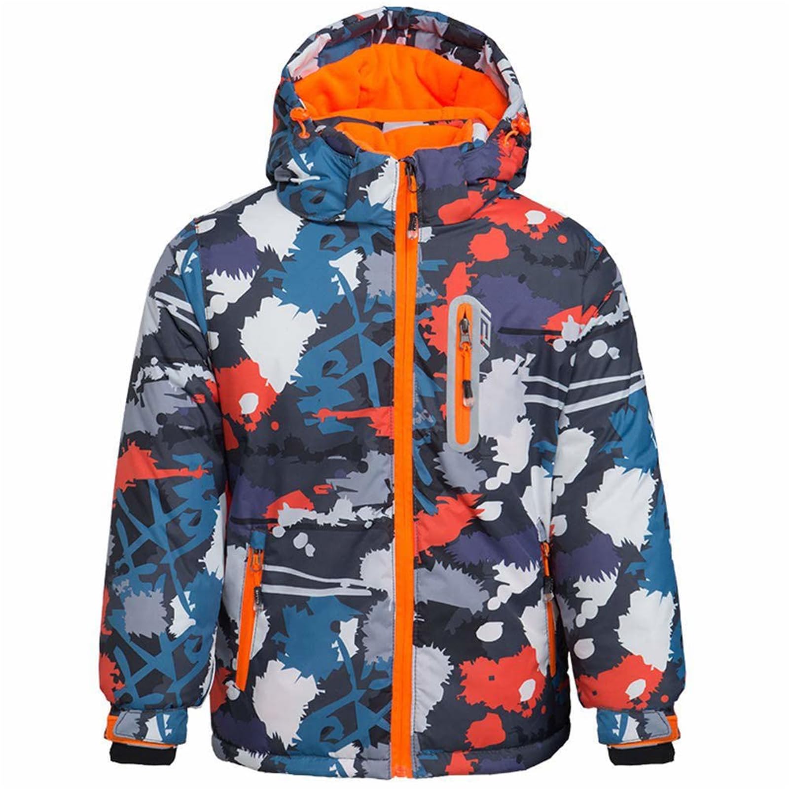 WOWULOVELY Boys' 2-Piece Colorblock Snow Pants & Jacket Set - Waterproof Winter Snowsuit for Skiing, Snowboarding & Outdoor Play | Warm Insulated Snow Gear for Kids